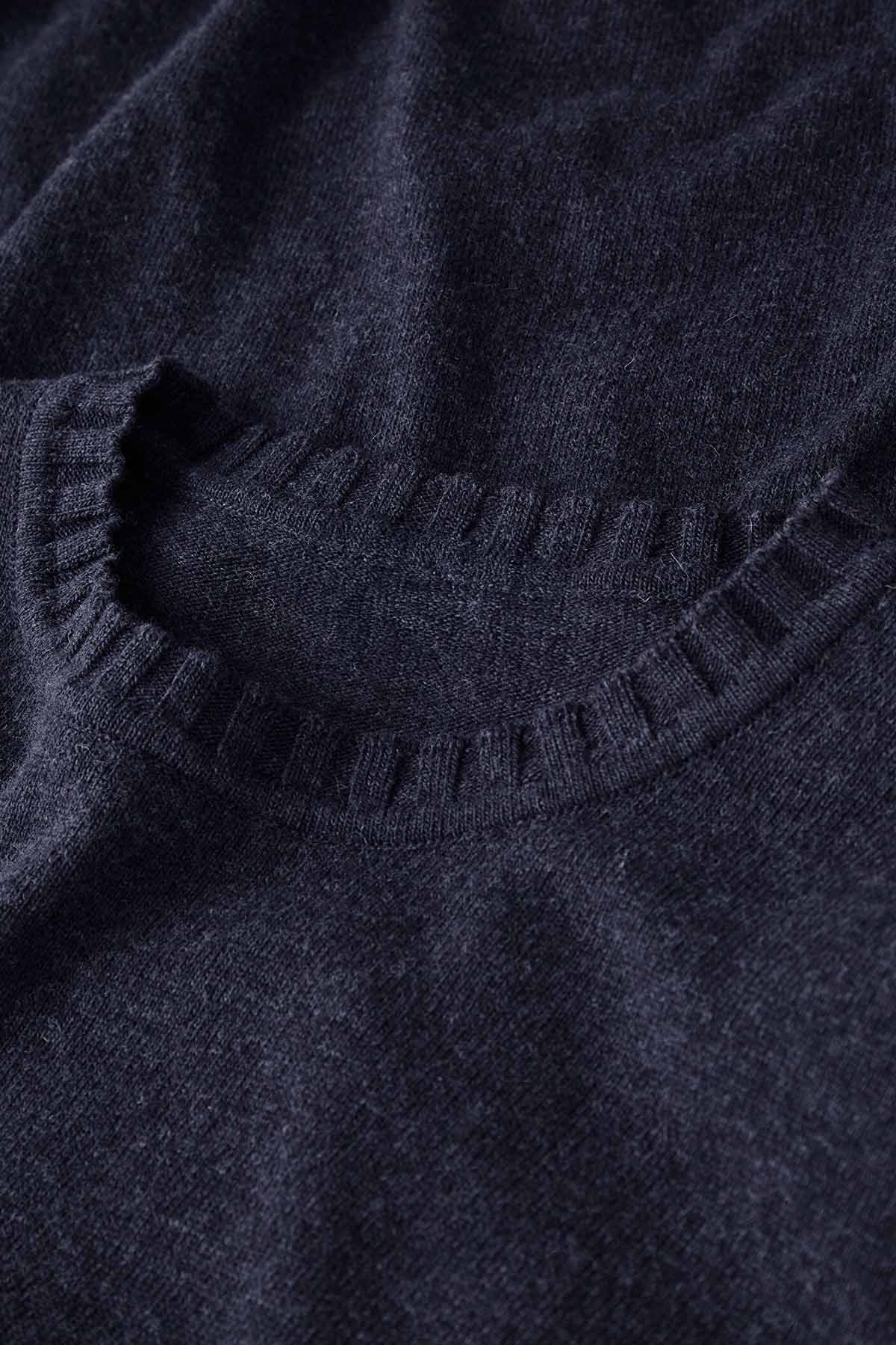 Manifattura Yuvarlak Yaka Örgü Yün Triko