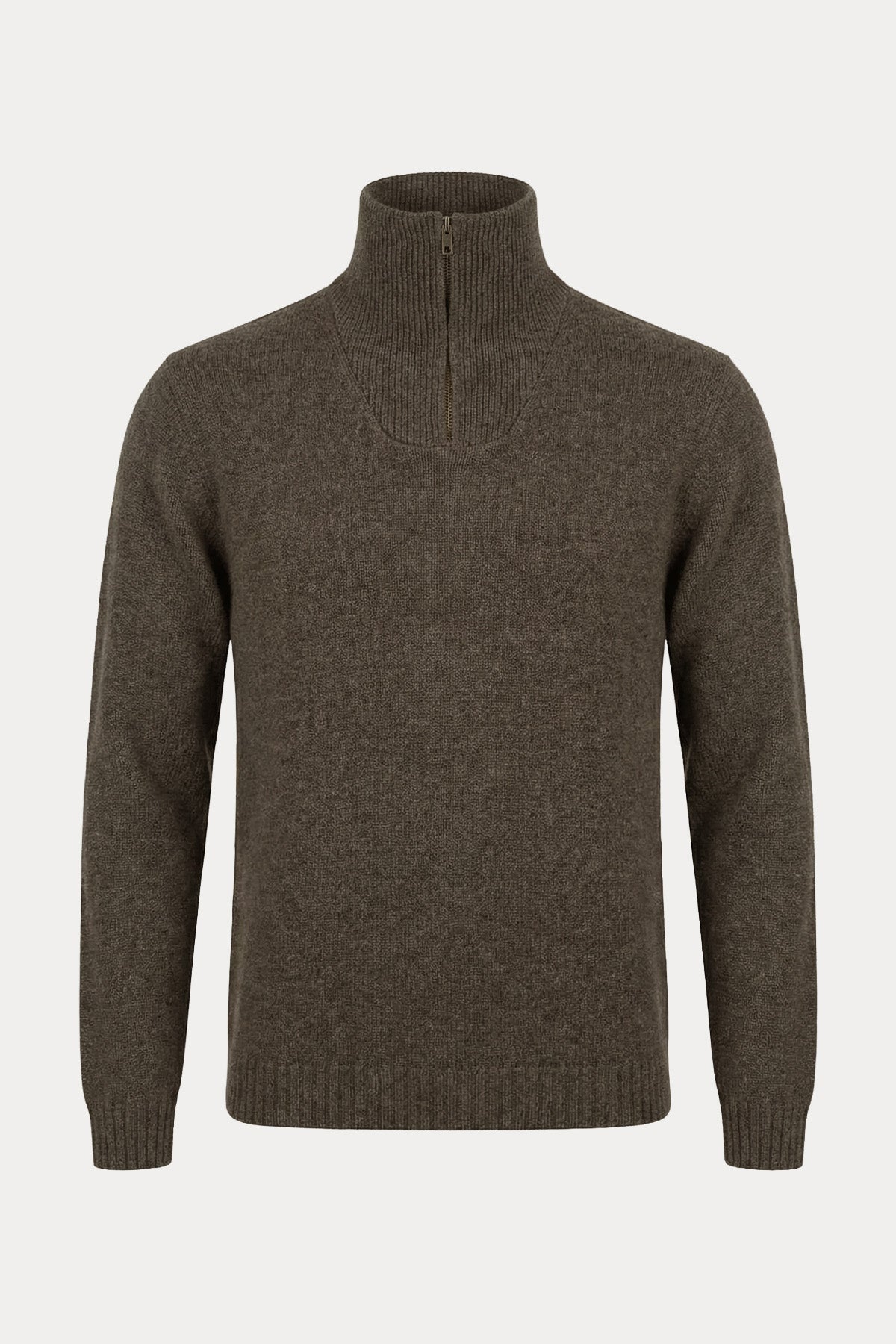 Manifattura Fermuarlı Dik Yaka Örgü Yün Triko