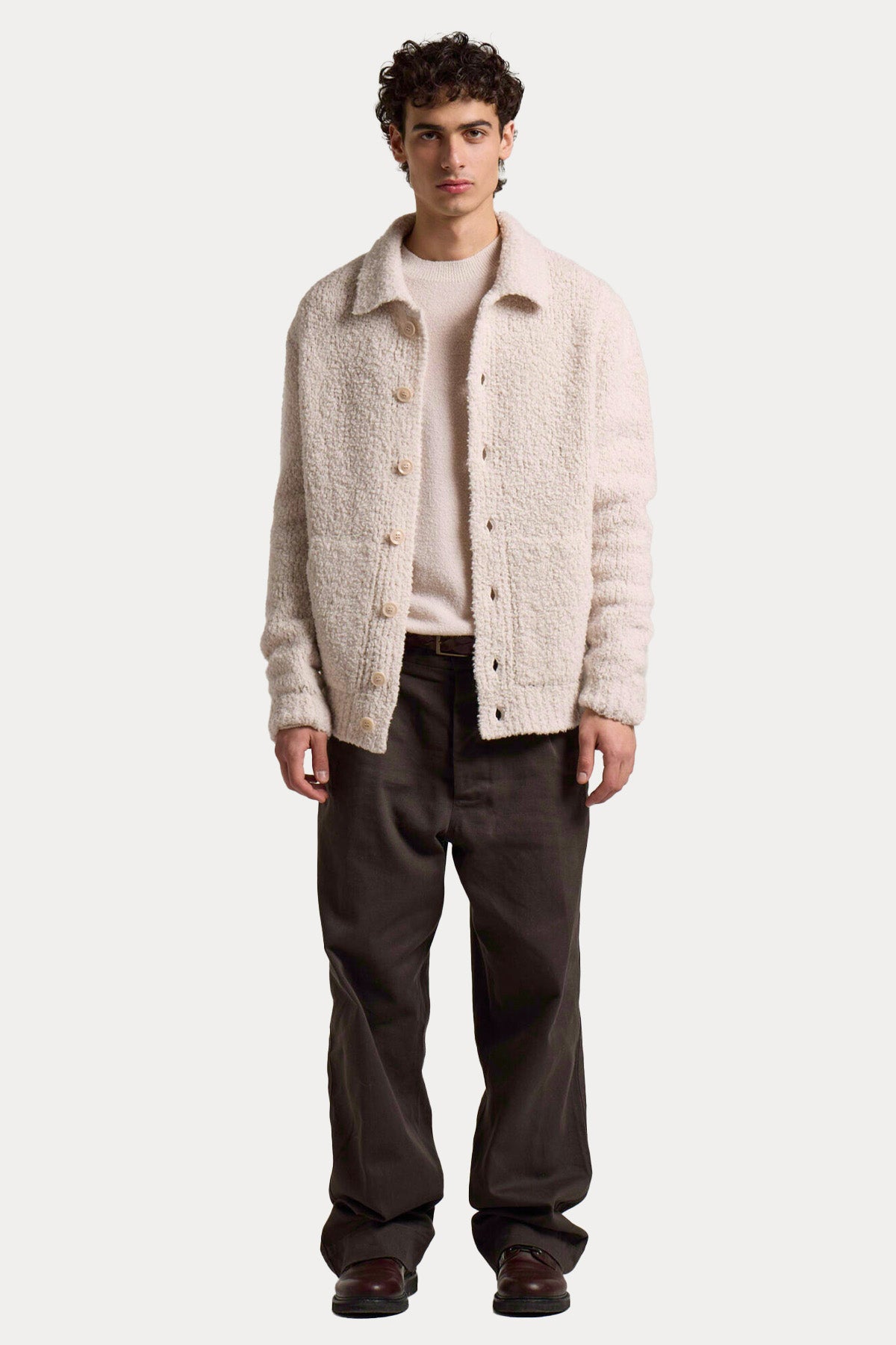 Manifattura Regular Fit Teddy Kumaş Yün Ceket