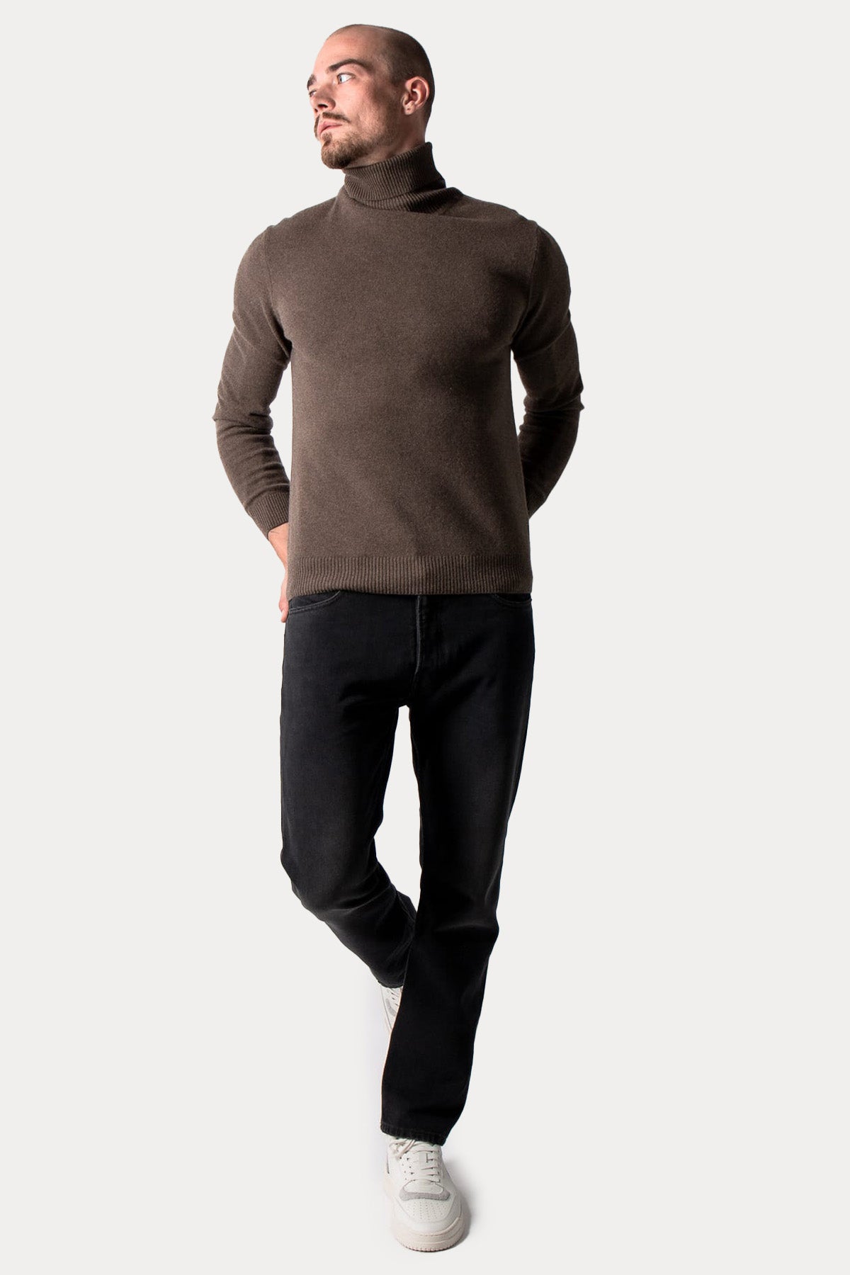 Manifattura Balıkçı Yaka İnce Örgü Yün Triko