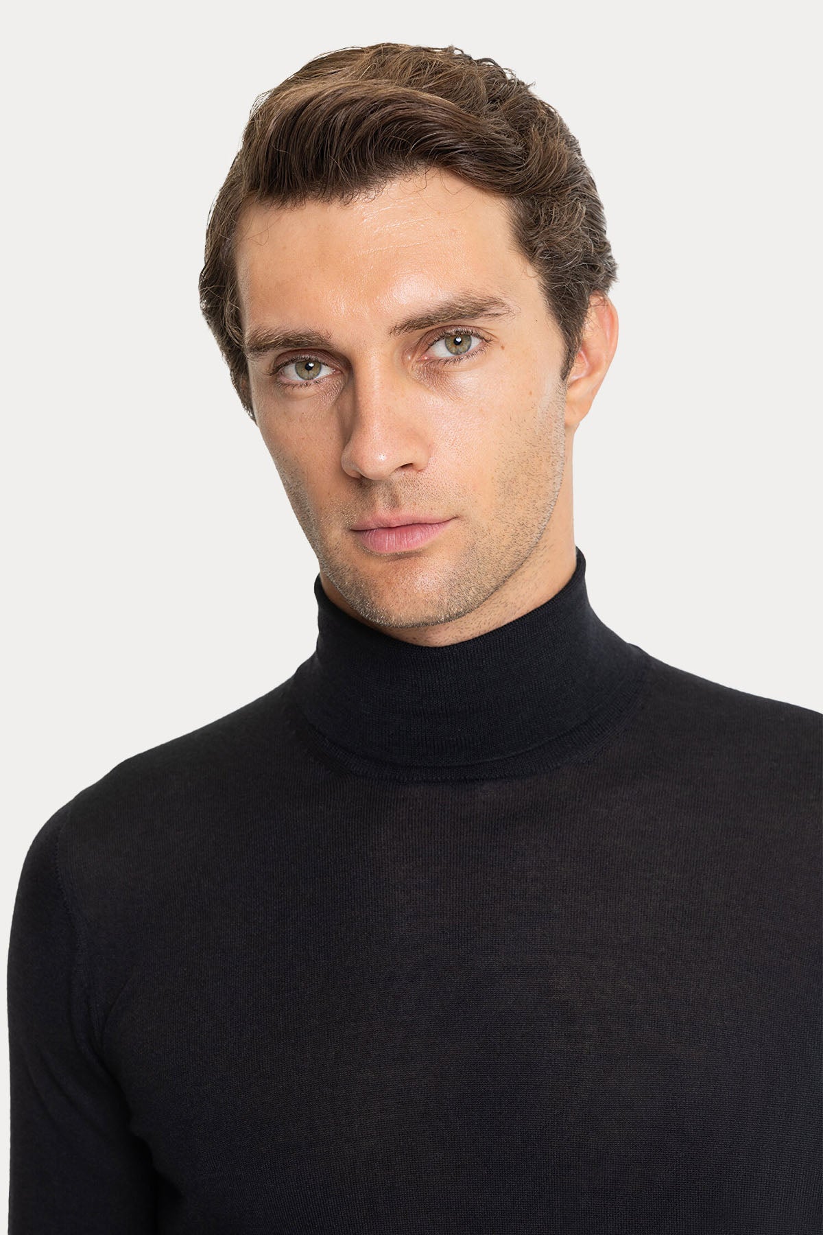 Manifattura Balıkçı Yaka İnce Örgü Yün Triko