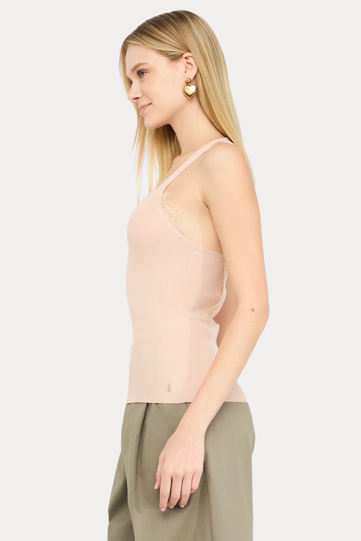 Liu Jo Slim Fit Dantel Detaylı Bluz-Bluz-Libas