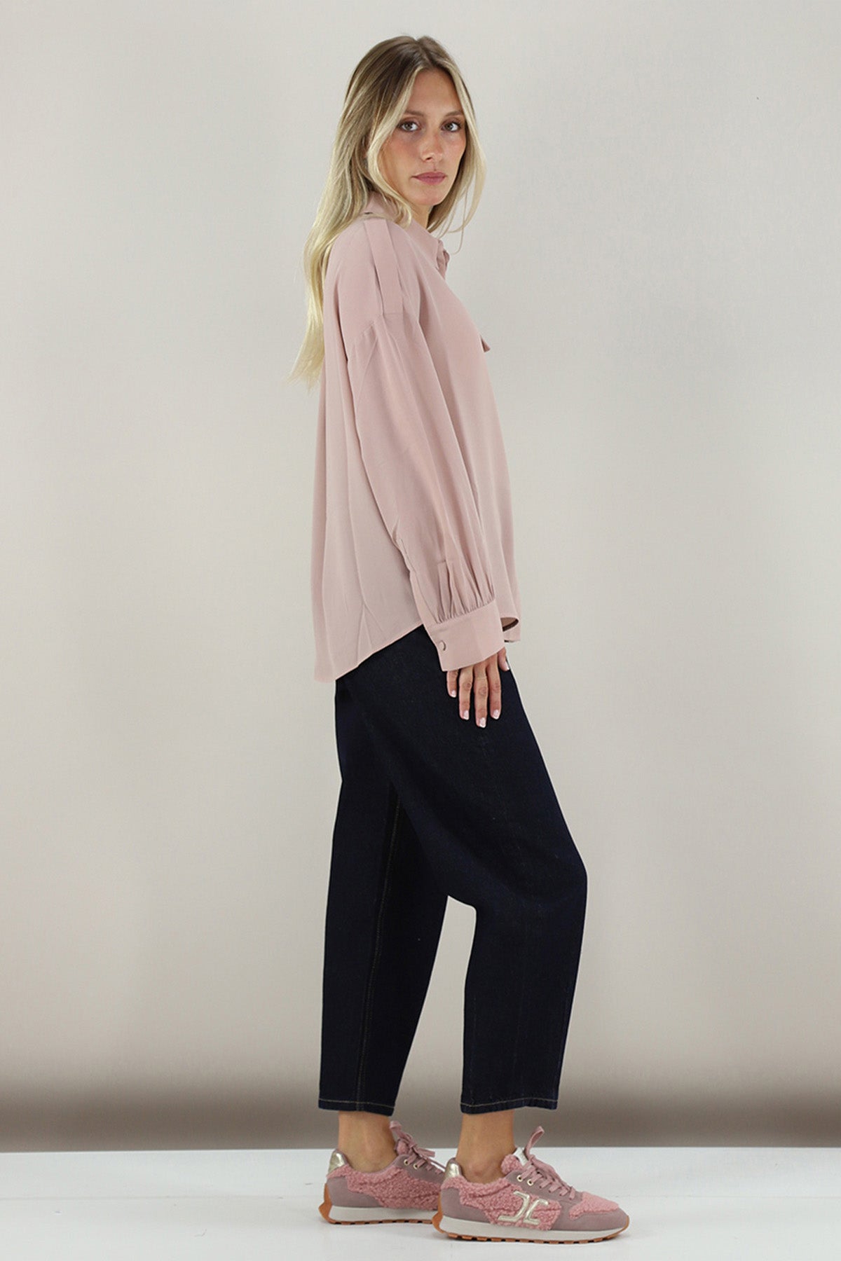 Liu Jo Relaxed Fit Fransız Yaka Gömlek