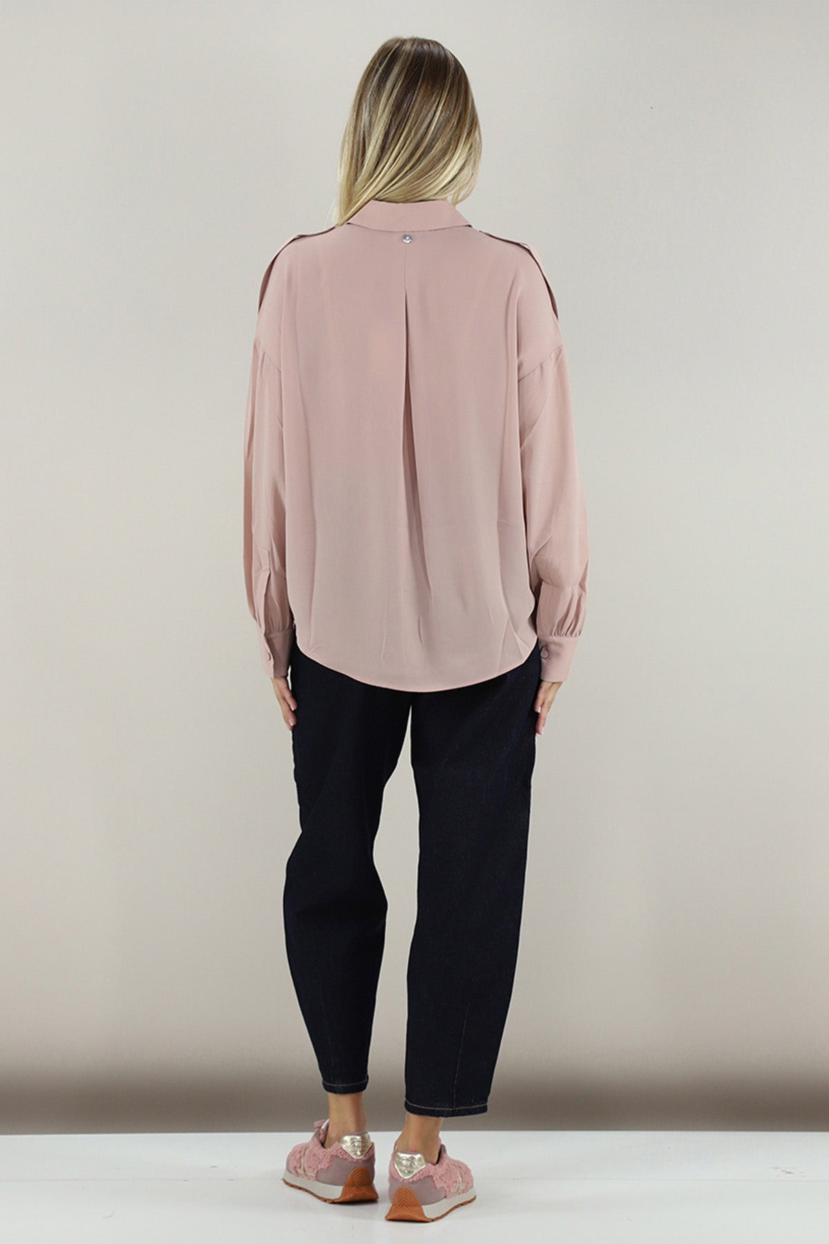 Liu Jo Relaxed Fit Fransız Yaka Gömlek