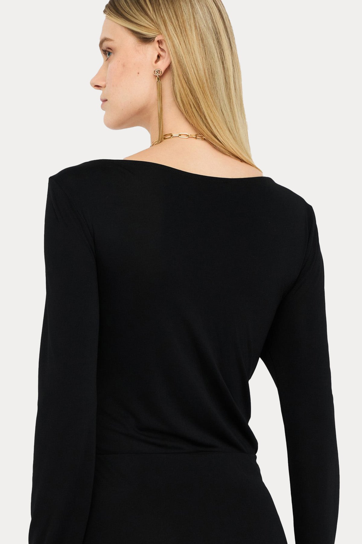 Liu Jo Derin V Yaka Kruvaze Midi Elbise