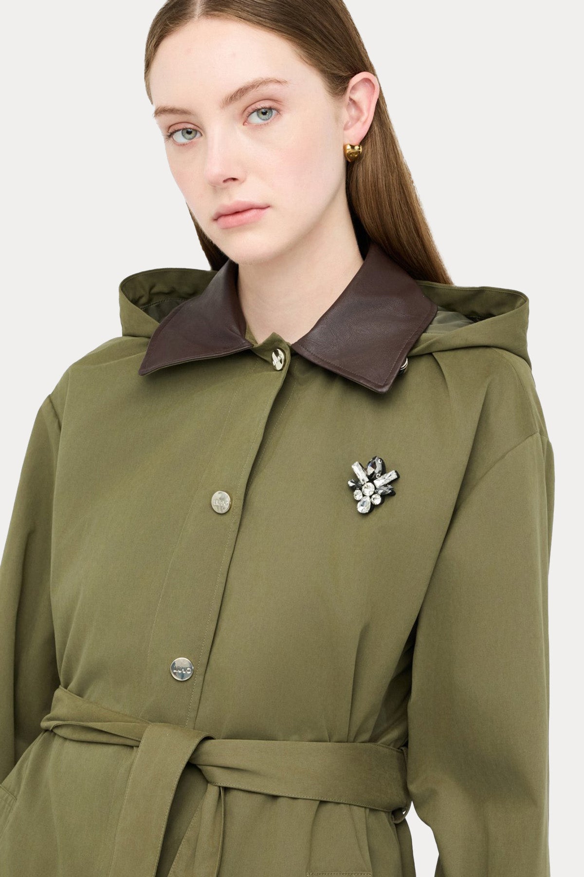 Liu Jo Kapüşonlu Kemerli Trençkot