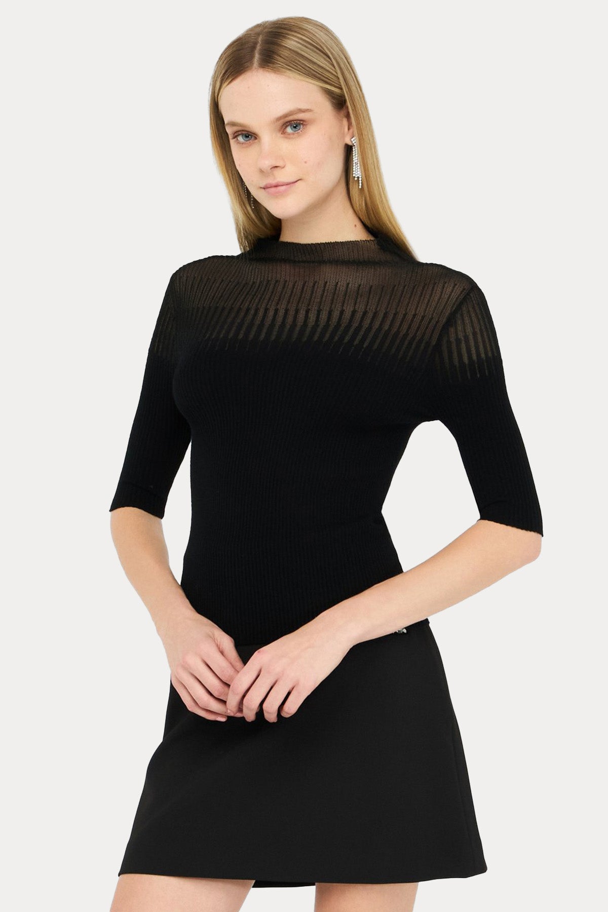 Liu Jo Slim Fit Fitilli İnce Örgü Triko-Triko-Libas
