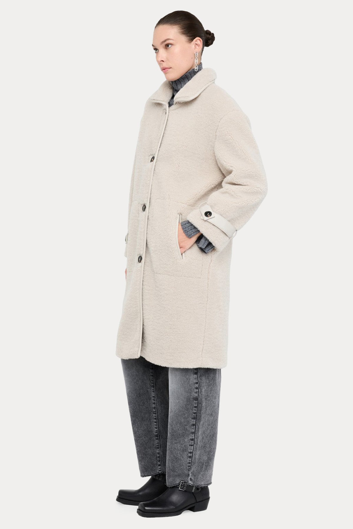 Liu Jo Comfort Fit Teddy Kumaş Kaban