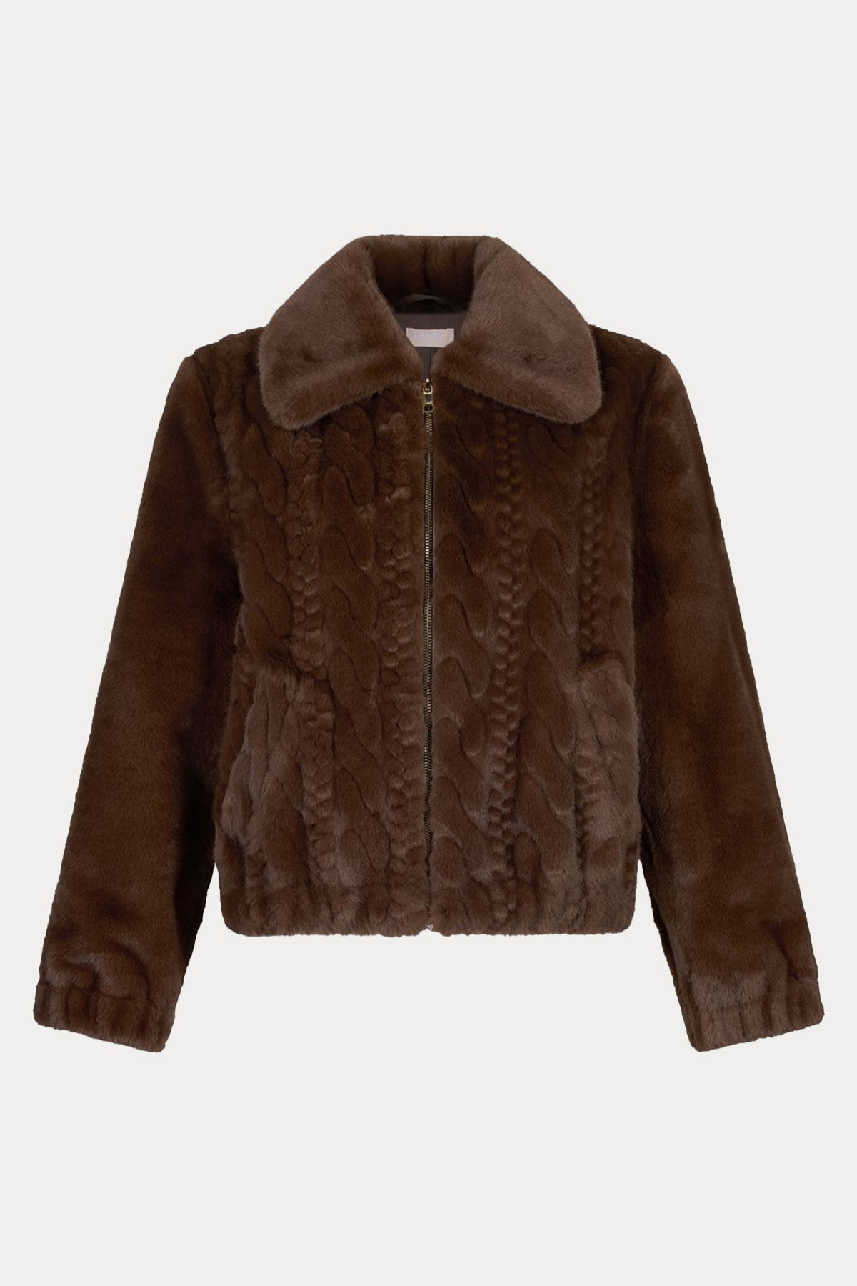 Liu Jo Comfort Fit Örgü Peluş Bomber Ceket