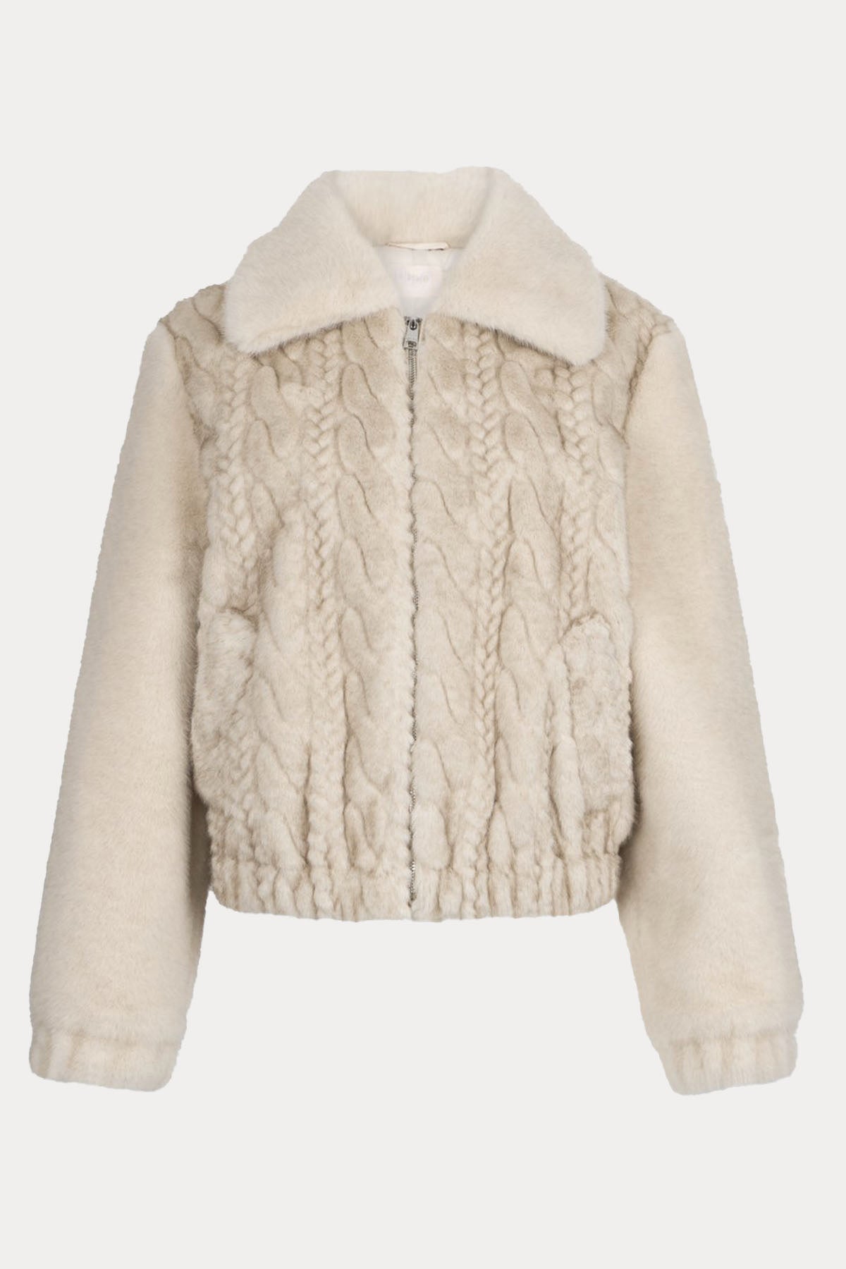 Liu Jo Comfort Fit Örgü Peluş Bomber Ceket