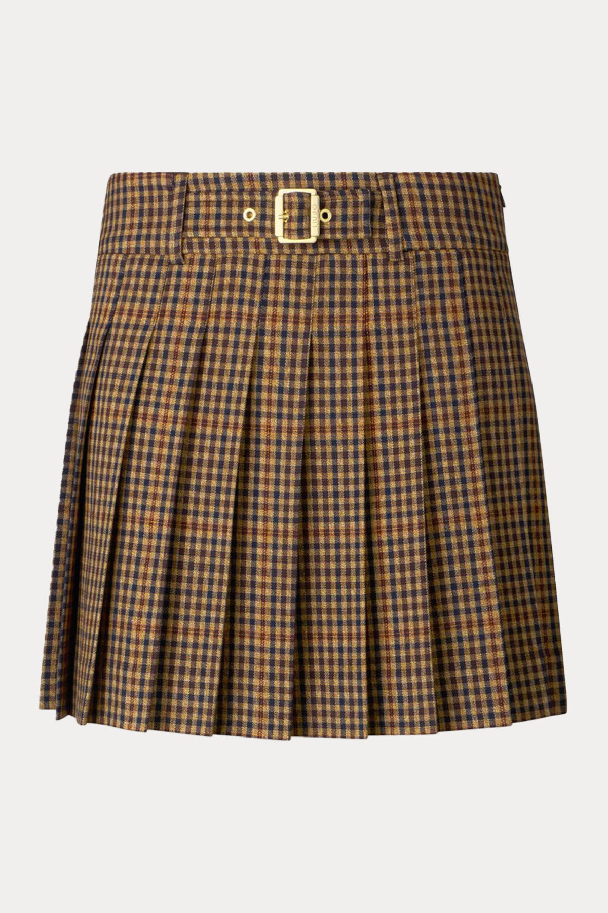 Liu Jo Ekose Desenli Pileli Mini Etek