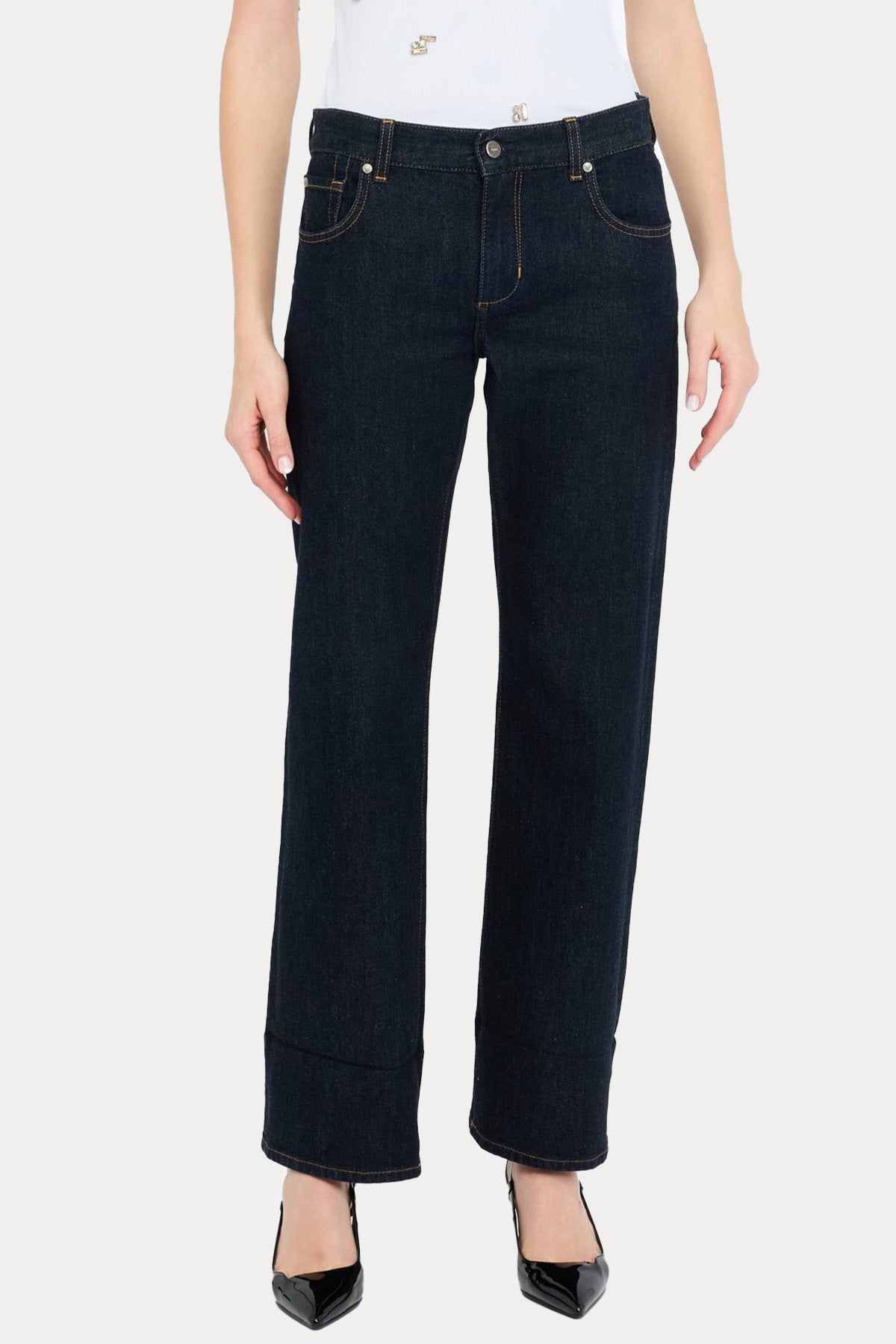 Liu Jo Straight Fit Yıkamalı Jeans