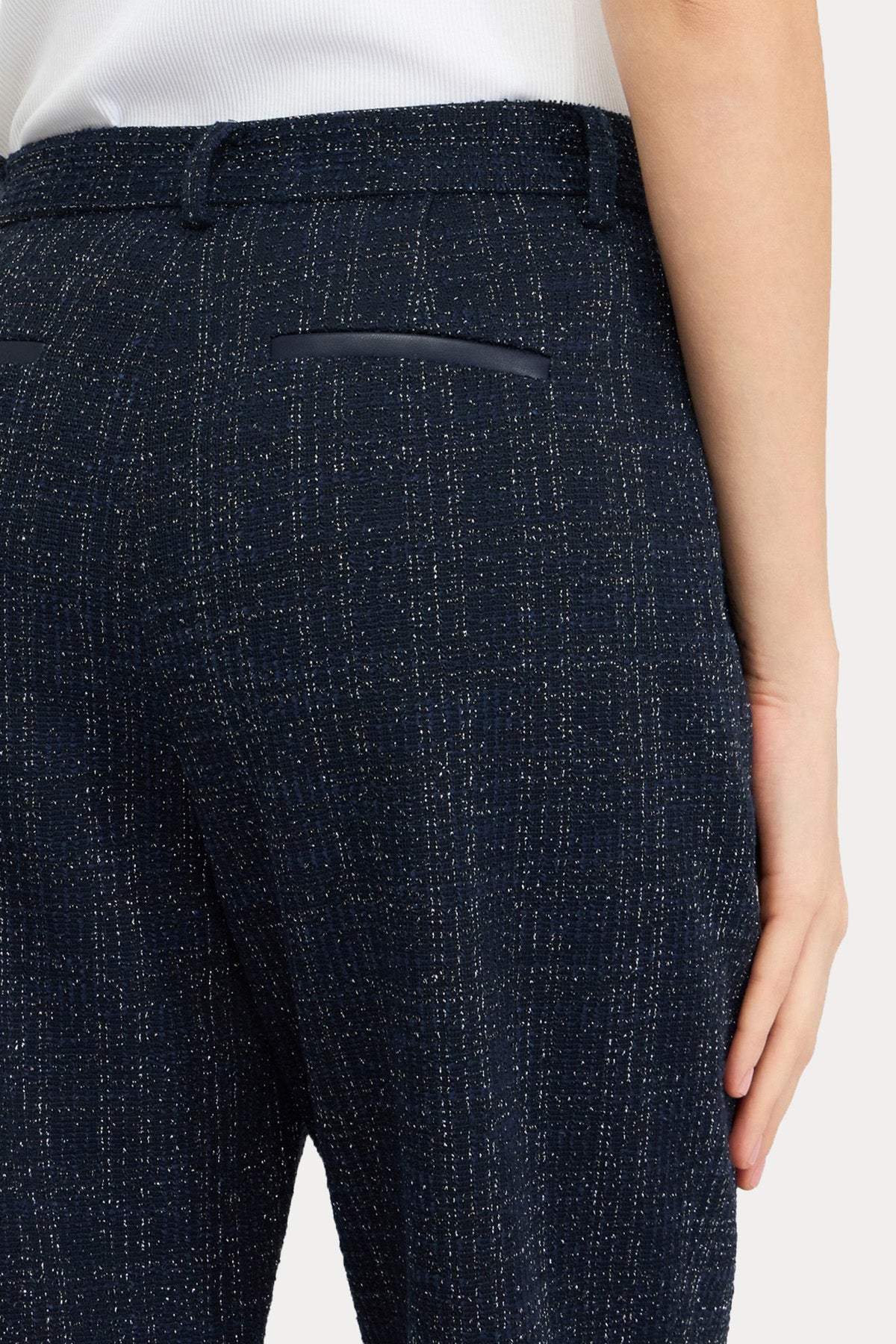 Liu Jo Regular Fit Yüksek Bel Yandan Cepli Buklet Pantolon