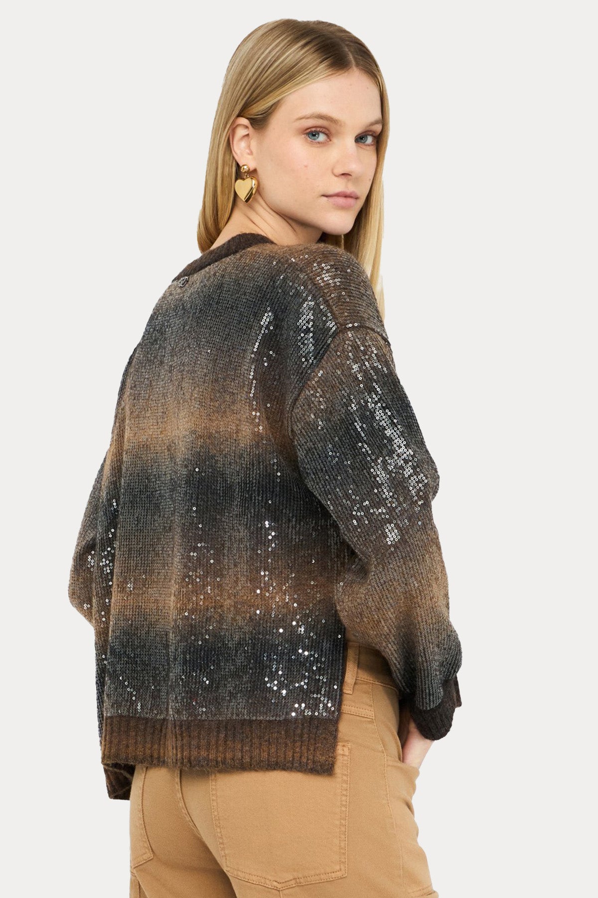 Liu Jo Comfort Fit Payetli Örgü Yün Triko