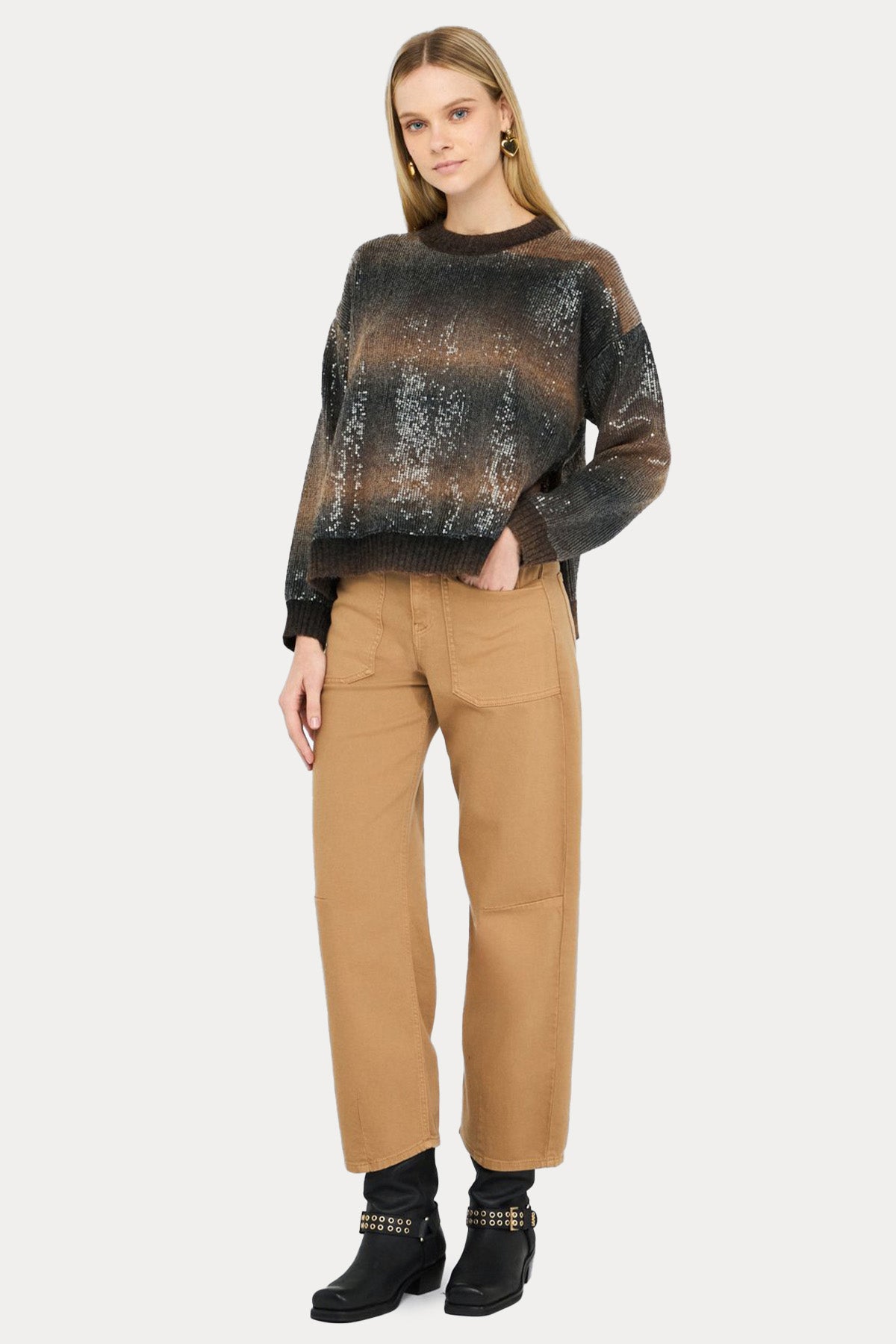 Liu Jo Comfort Fit Payetli Örgü Yün Triko