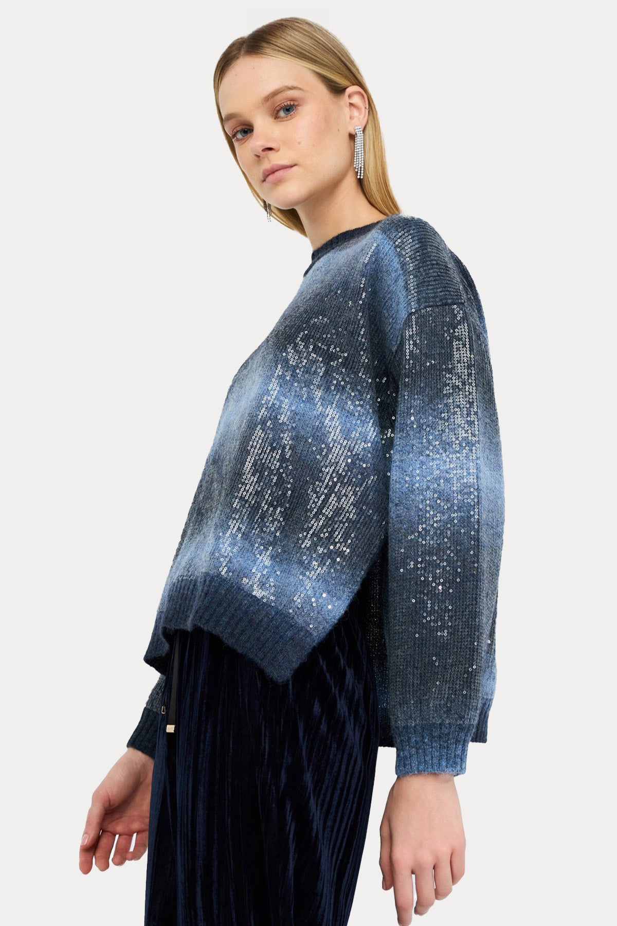 Liu Jo Comfort Fit Payetli Örgü Yün Triko