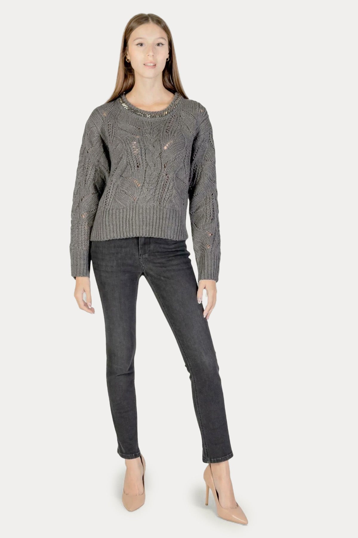 Liu Jo Relaxed Fit Örgü Yün Triko