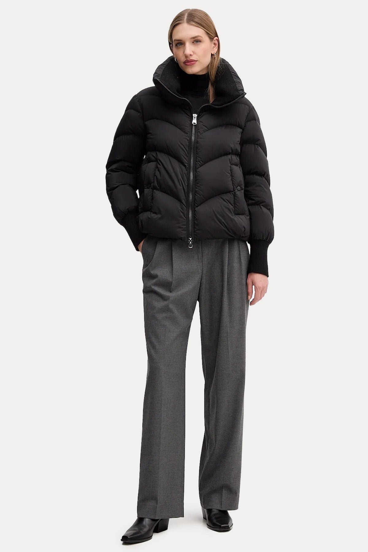 Hetrego Inara Relaxed Fit Dik Yakalı Puffer Mont