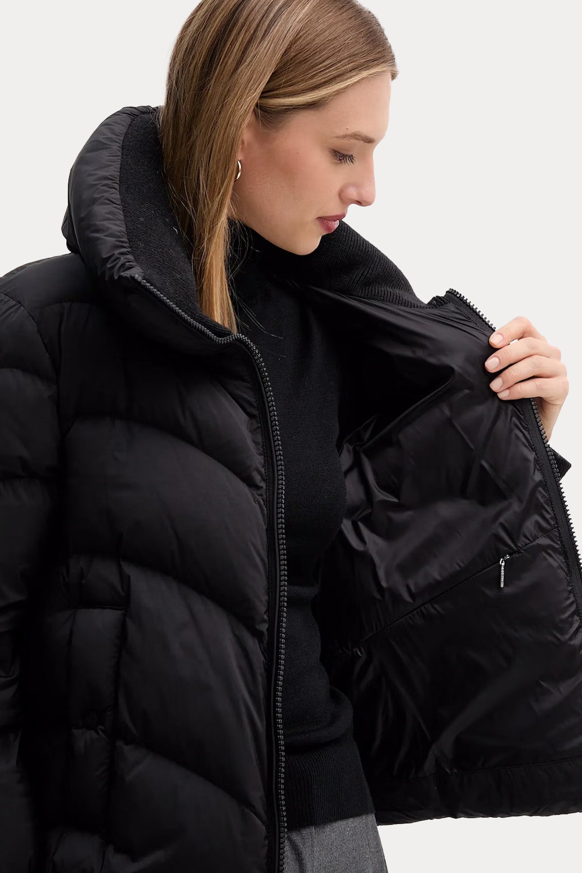 Hetrego Inara Relaxed Fit Dik Yakalı Puffer Mont
