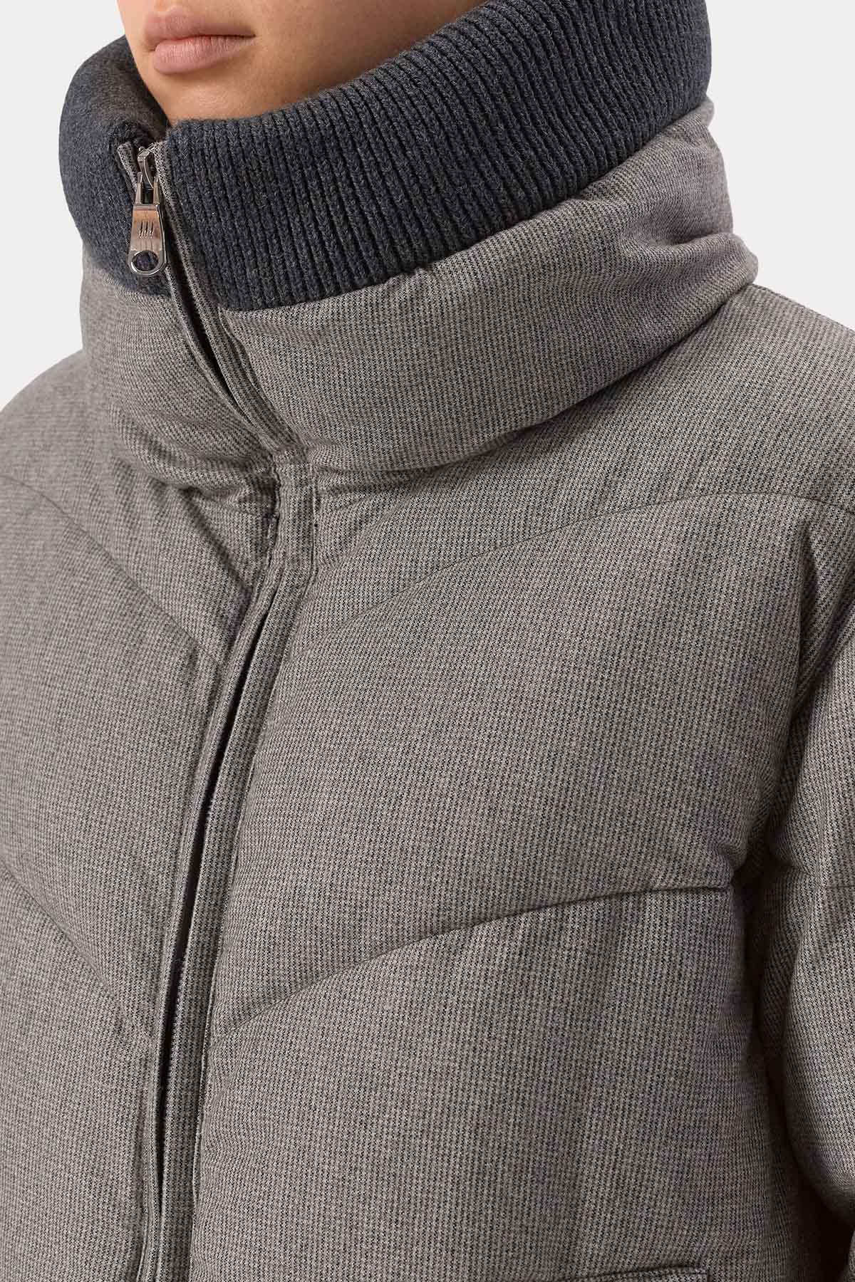 Hetrego Zebu Relaxed Fit Kaşmir Puffer Mont