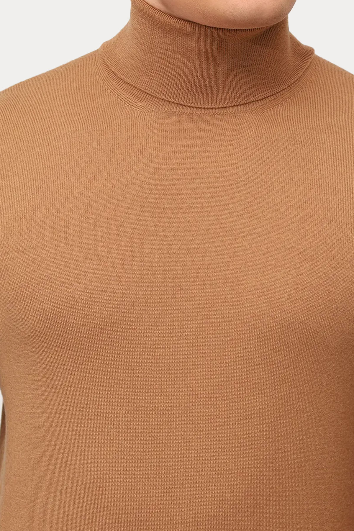 Gran Sasso Balıkçı Yaka İnce Örgü Yün Triko