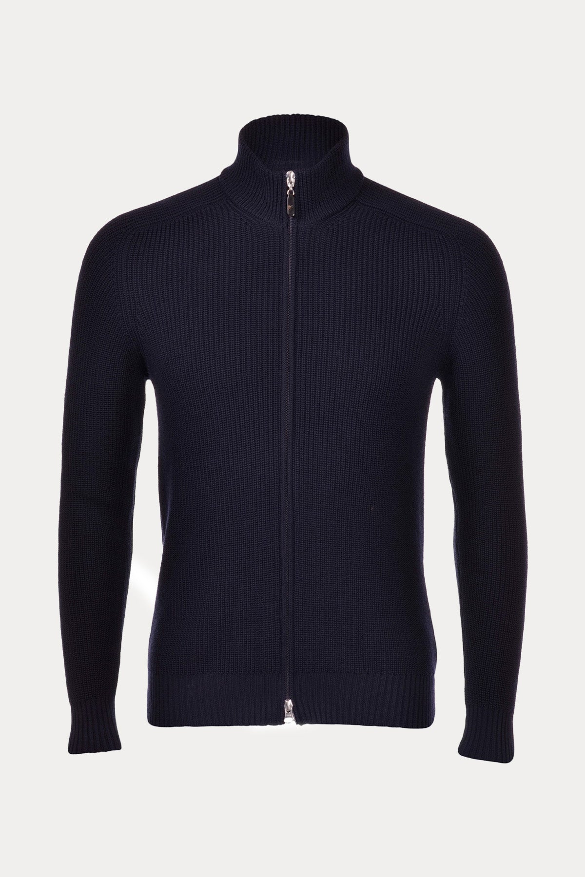 Gran Sasso Dik Yaka Su Geçirmez Örgü Yün Triko Ceket