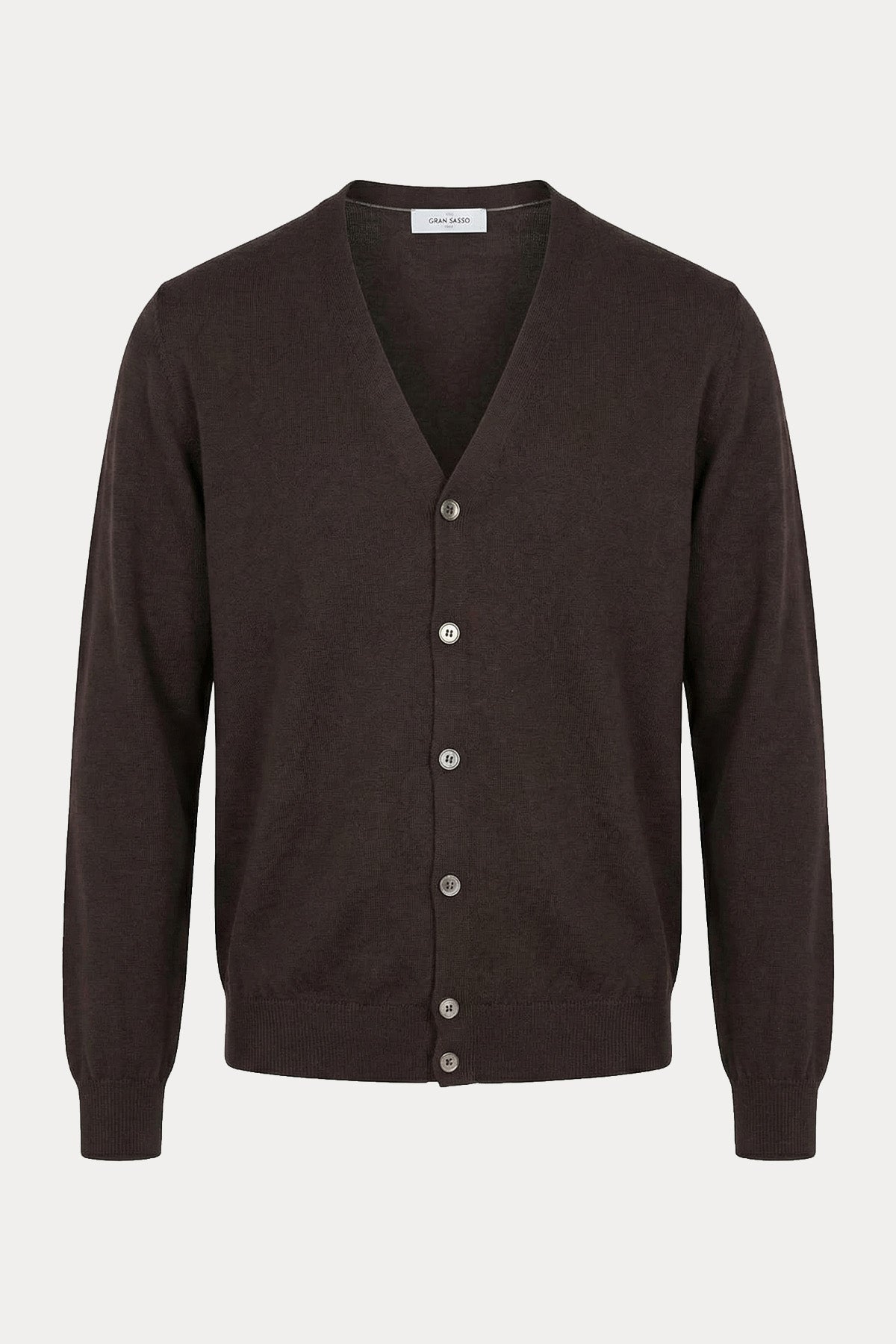 Gran Sasso V Yaka İnce Örgü Yün Triko Ceket