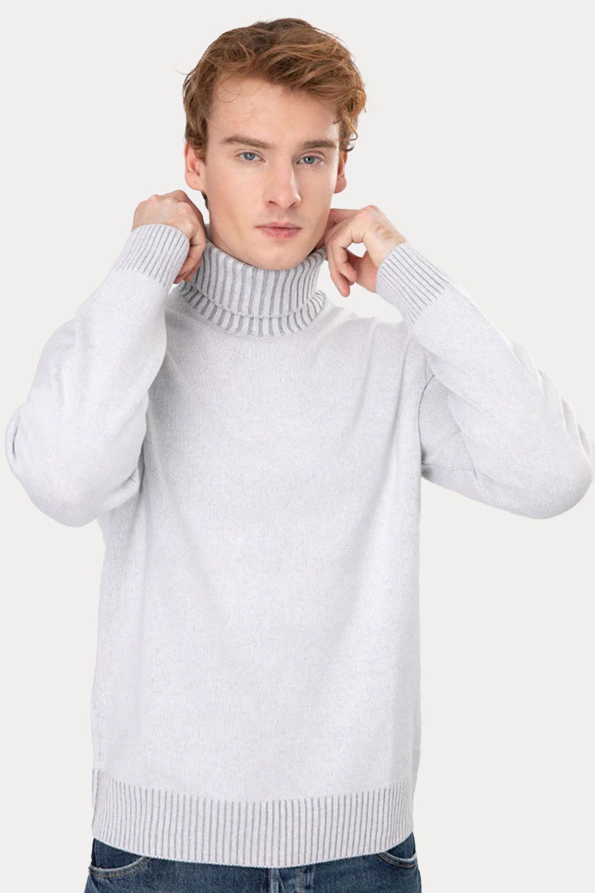 Gran Sasso Balıkçı Yaka Kaşmir Yün Örgü Triko