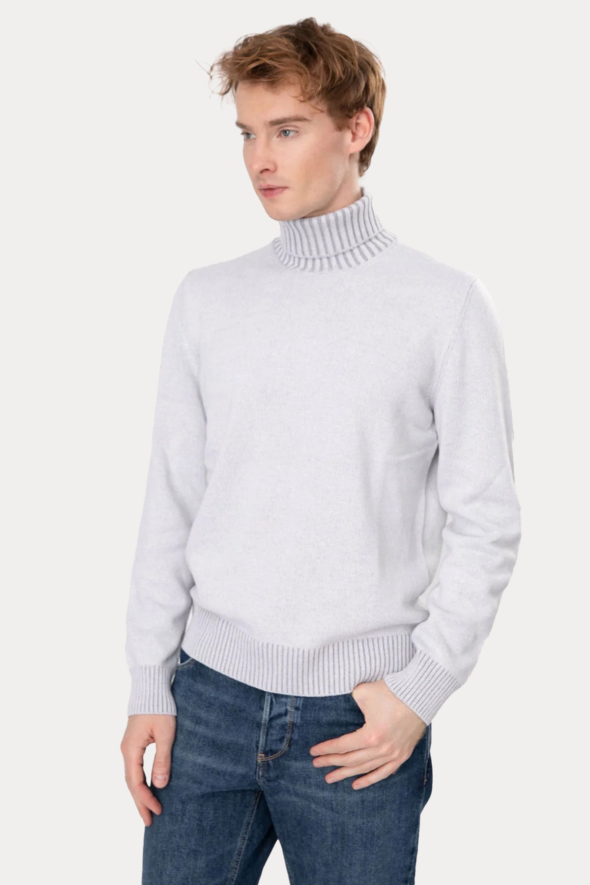 Gran Sasso Balıkçı Yaka Kaşmir Yün Örgü Triko