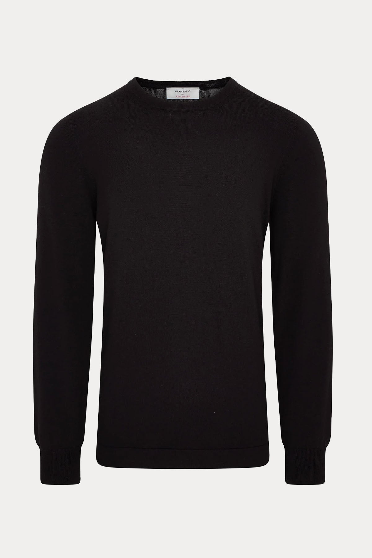 Gran Sasso Yuvarlak Yaka İnce Örgü Yün Triko