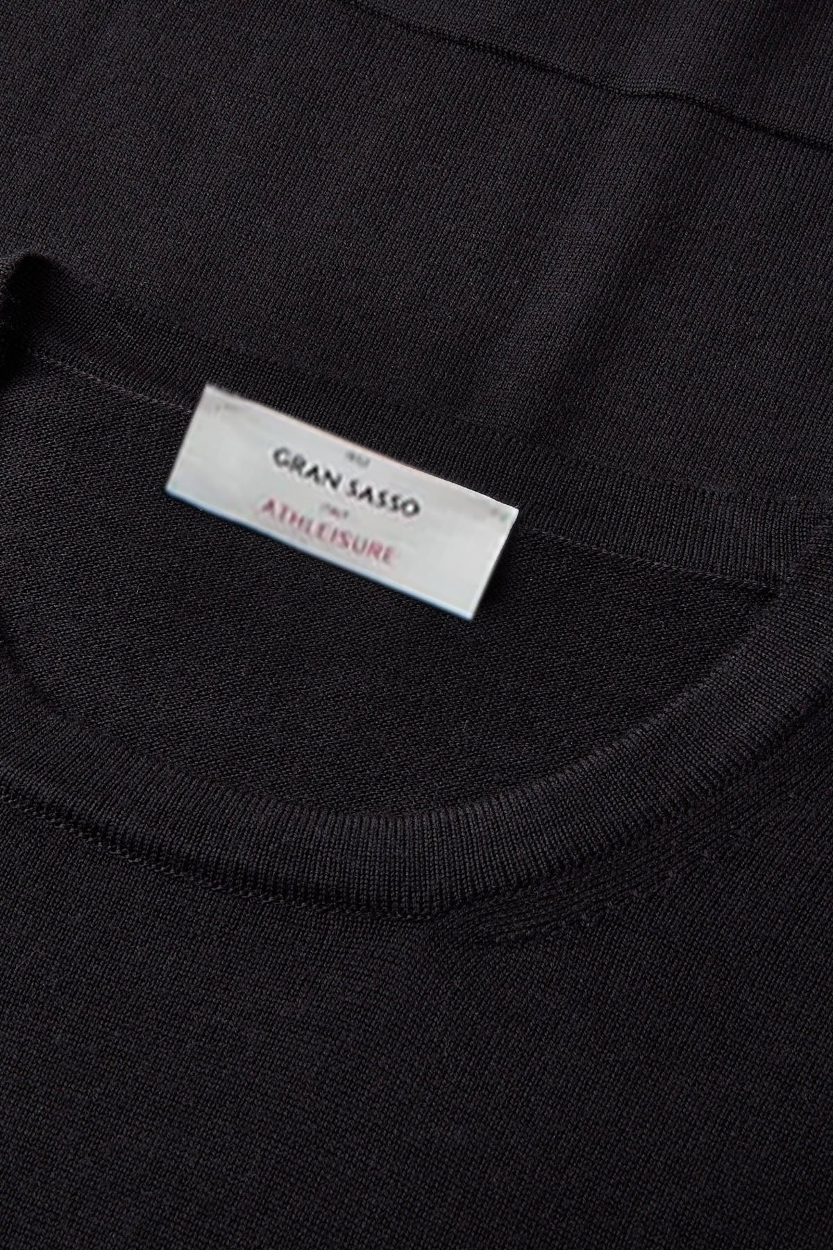 Gran Sasso Yuvarlak Yaka İnce Örgü Yün Triko