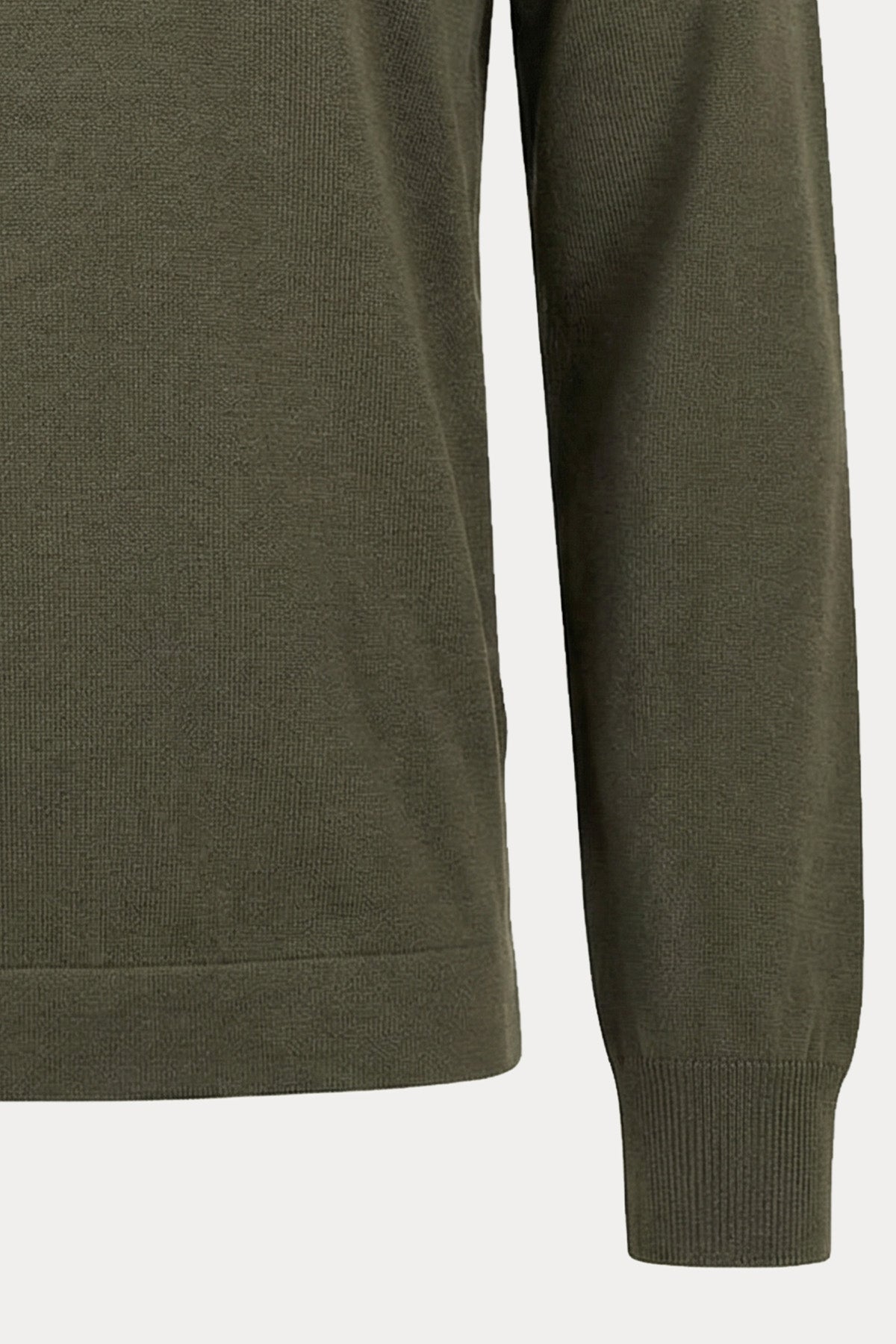 Gran Sasso Yuvarlak Yaka İnce Örgü Yün Triko