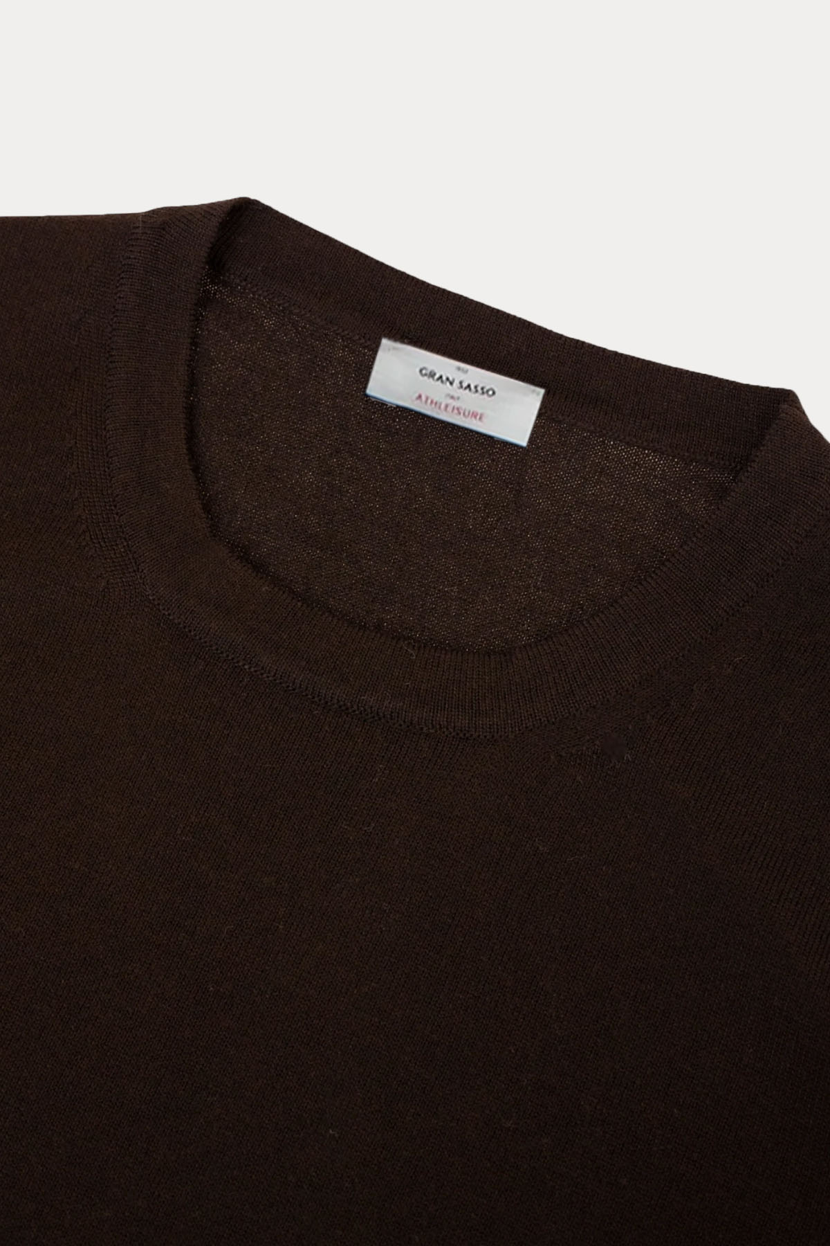 Gran Sasso Yuvarlak Yaka İnce Örgü Yün Triko