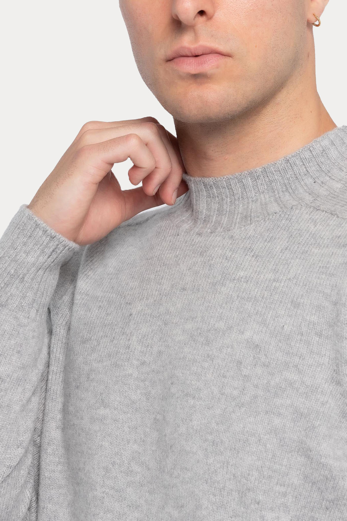 Gran Sasso Perkins Yaka Örgü Yün Triko