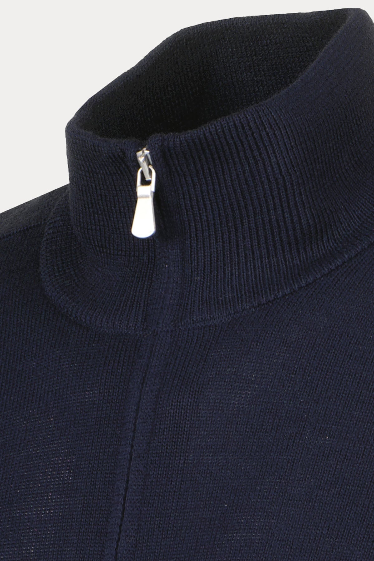 Gran Sasso Dik Yaka Örgü Su Geçirmez Triko Ceket