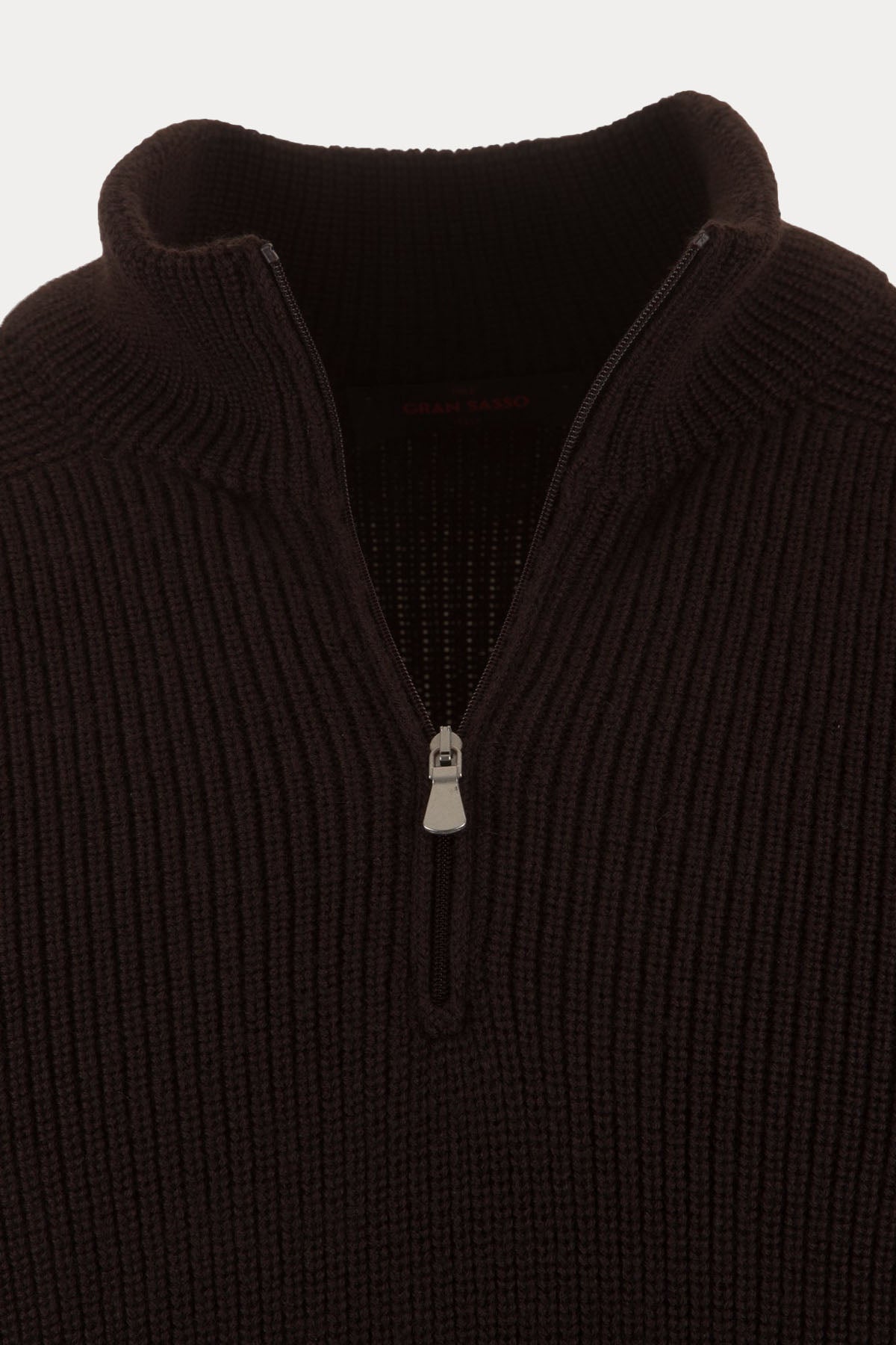 Gran Sasso Fermuarlı Dik Yaka Örgü Su Geçirmez Triko