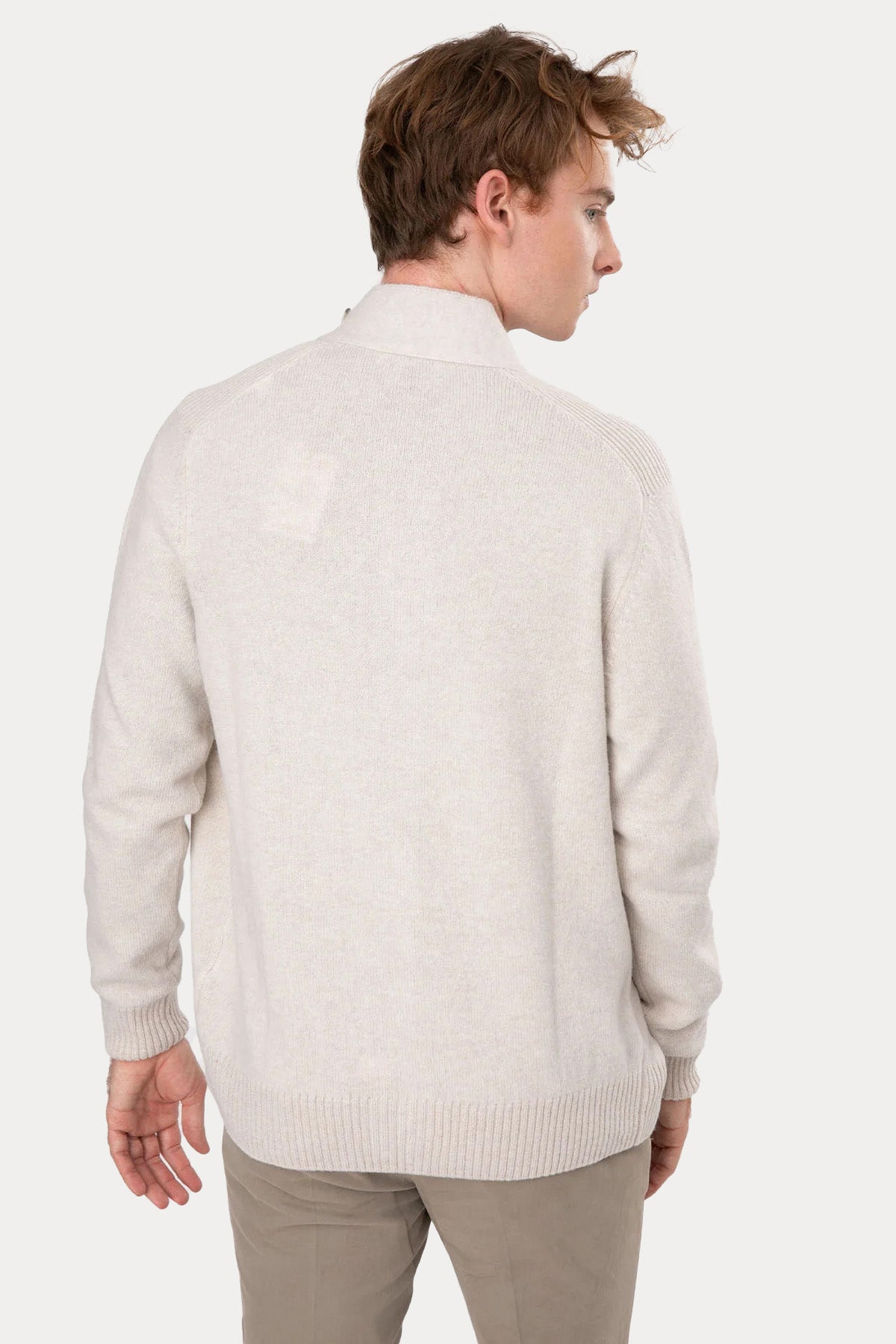 Gran Sasso Dik Yaka Örgü Yün Triko Ceket