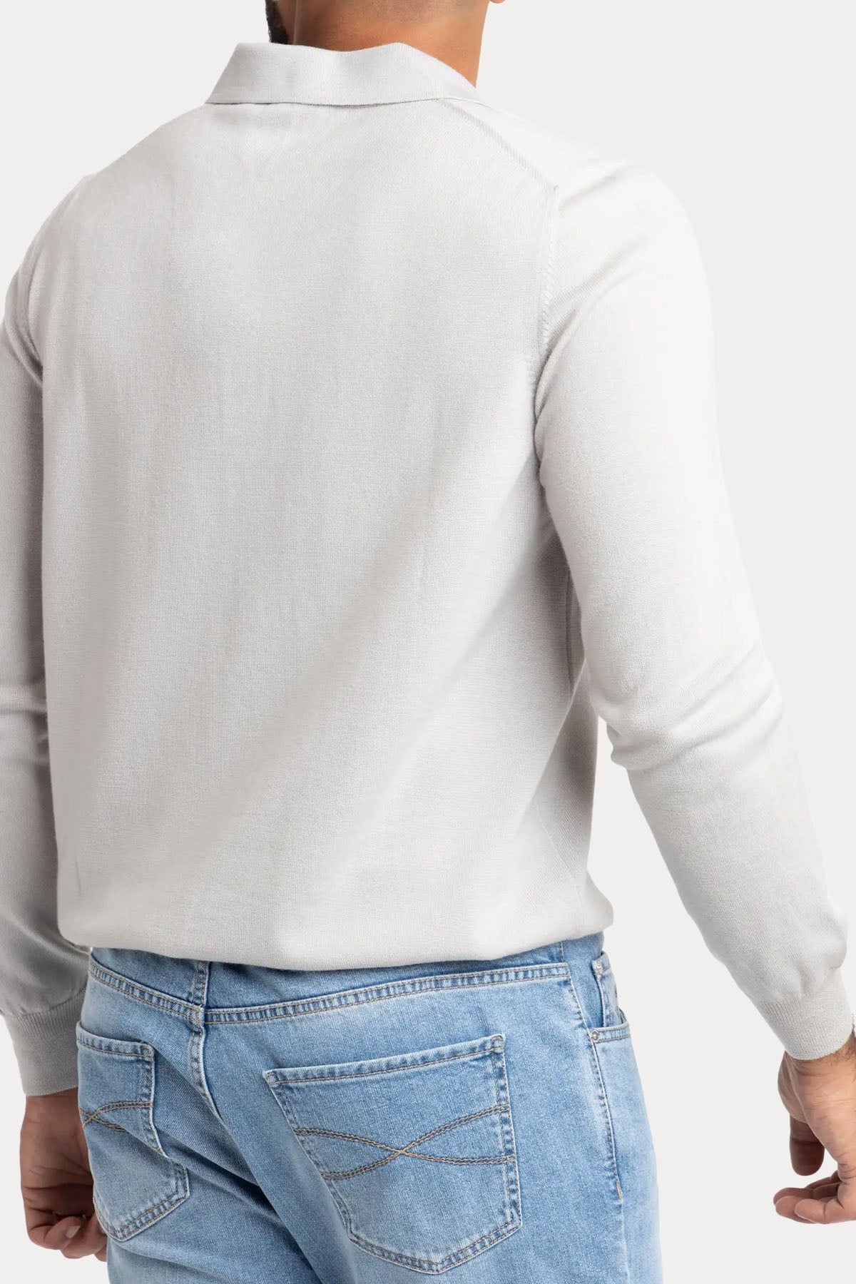 Gran Sasso Slim Fit Polo Yaka İnce Örgü Yün Triko