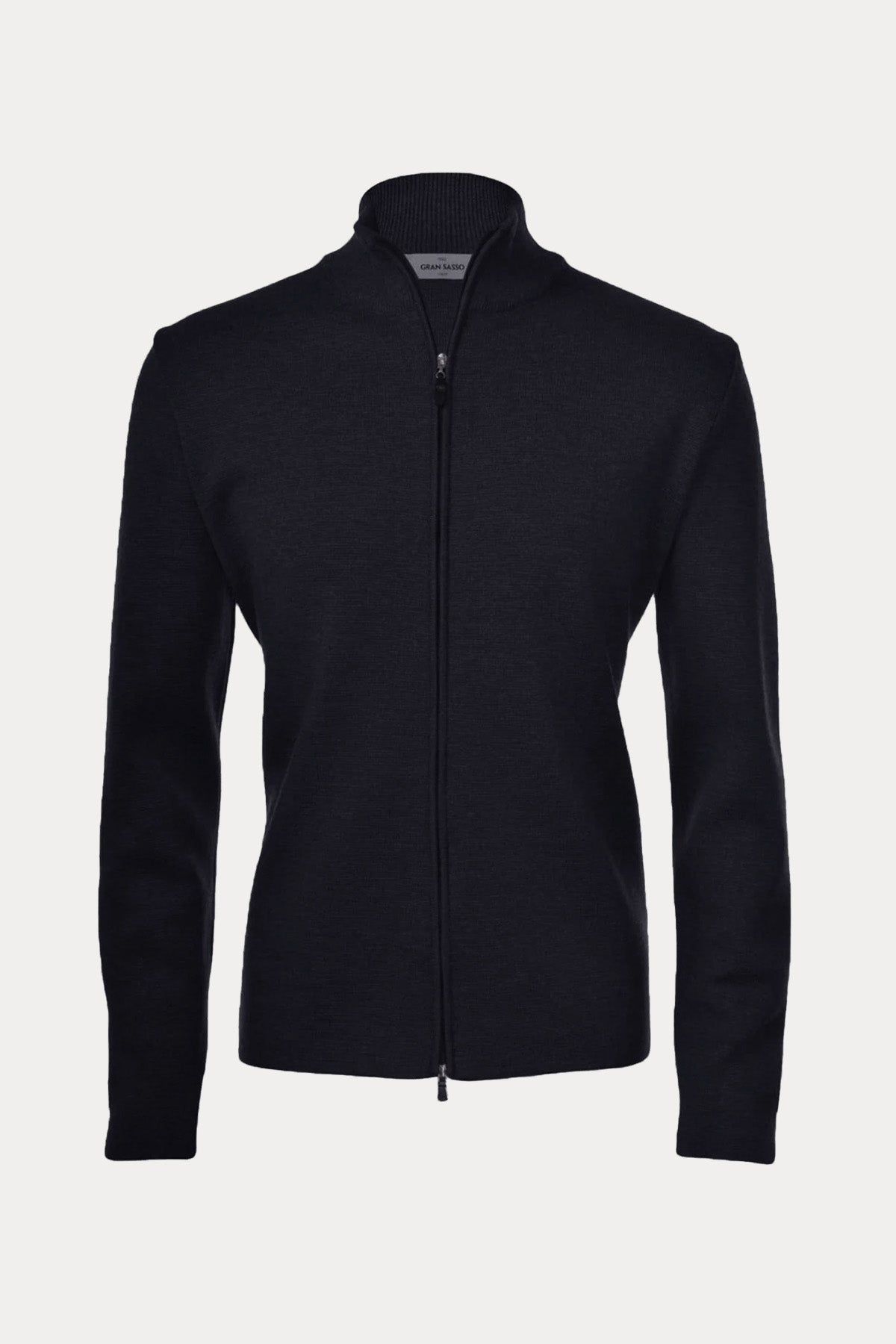 Gran Sasso Dik Yaka Örgü Yün Triko Ceket
