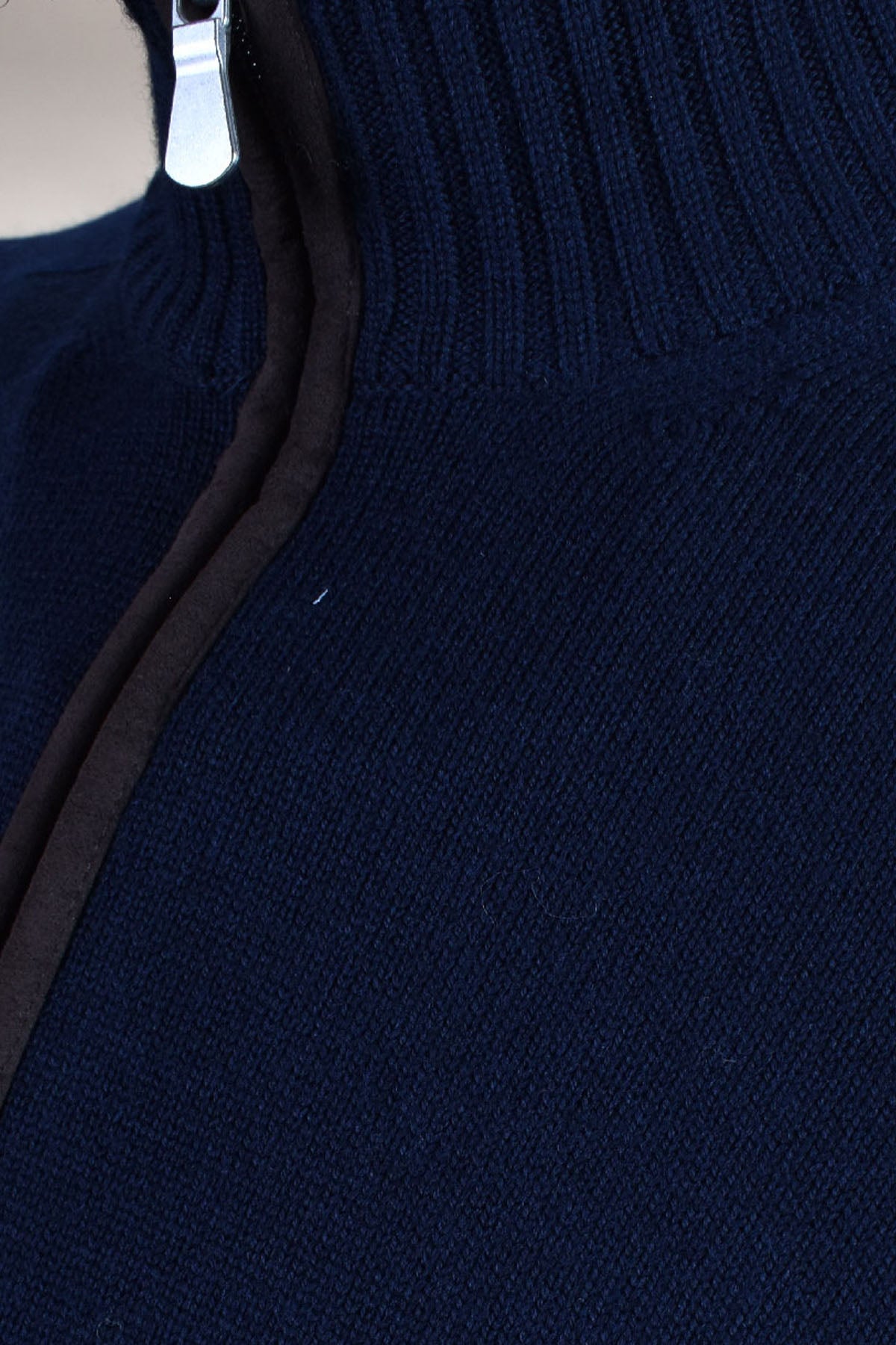 Gran Sasso Dik Yaka Örgü Yün Triko Ceket