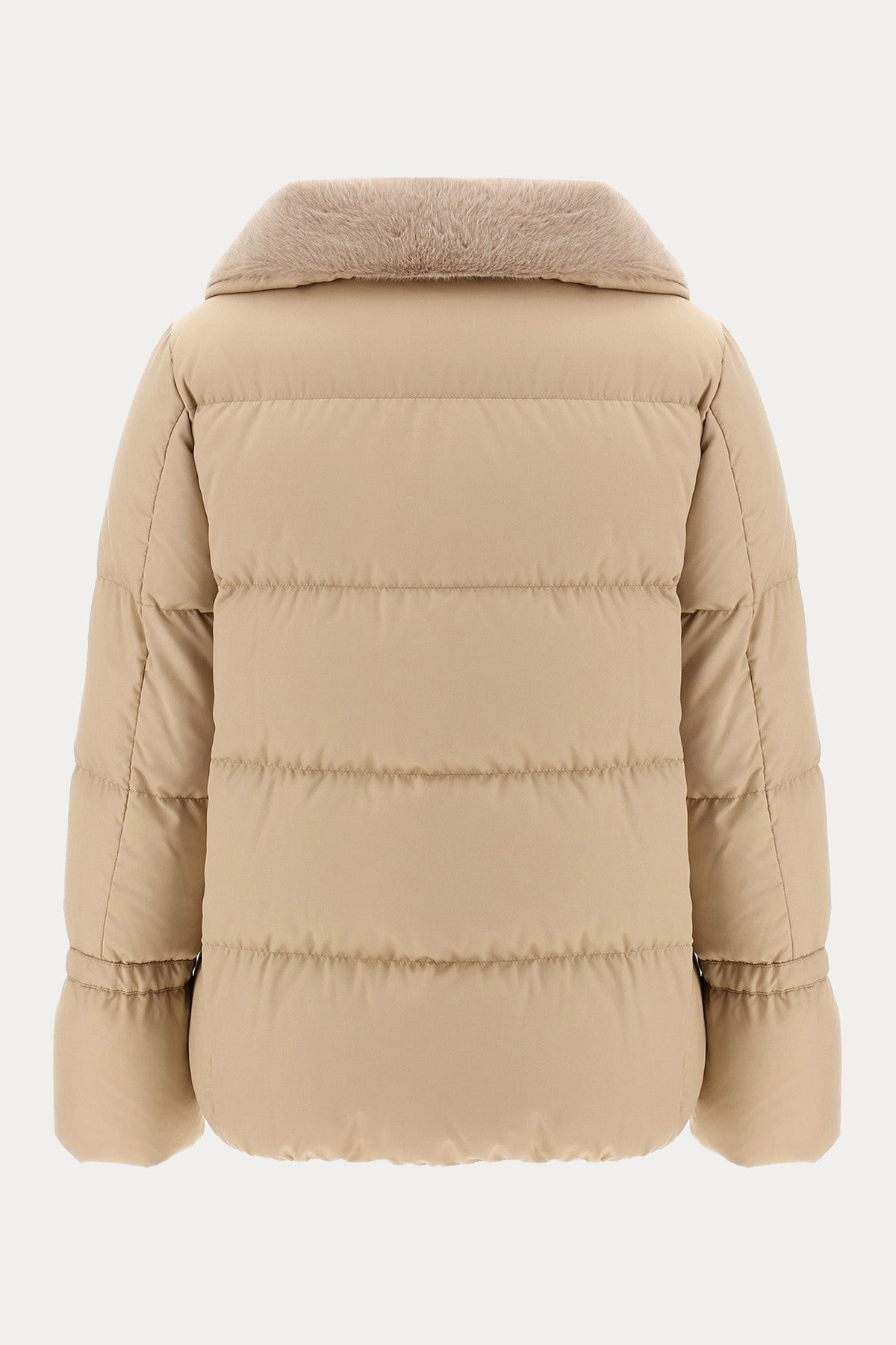 Herno Regular Fit Kürklü Peluş Yaka Puffer Mont