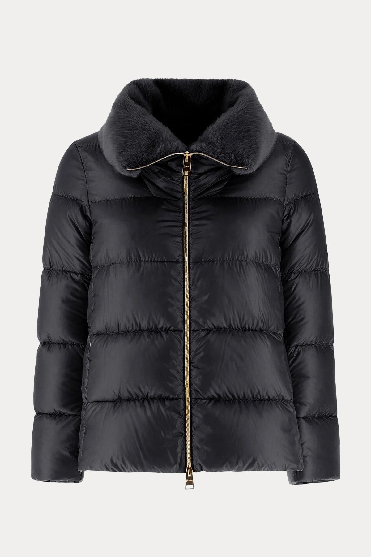 Herno Kürklü Peluş Yaka Puffer Mont