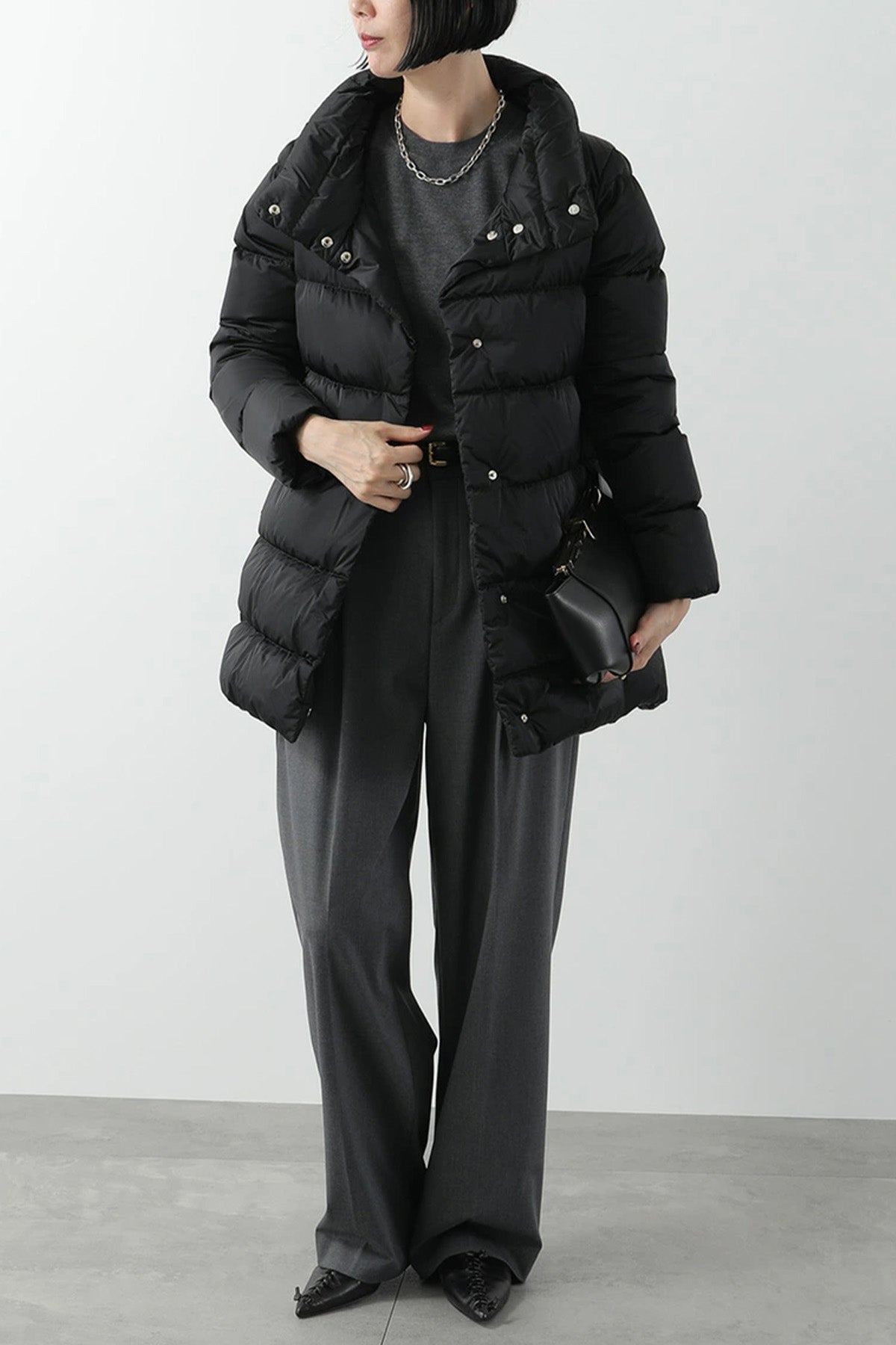 Herno Demonte İçi Kürklü Kapüşonlu Puffer Mont