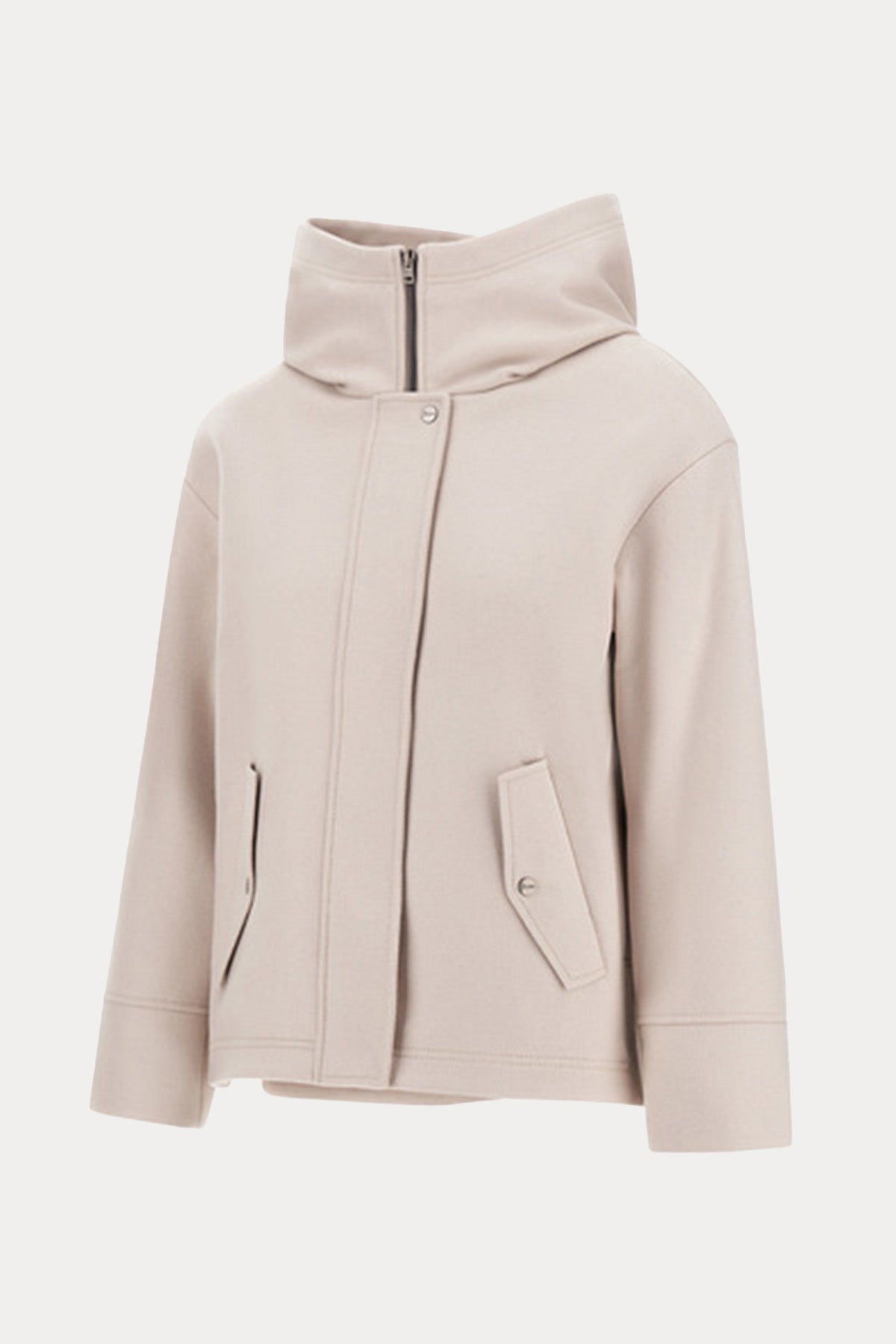 Herno Kapüşonlu İçi Puffer Yün Mont Ceket