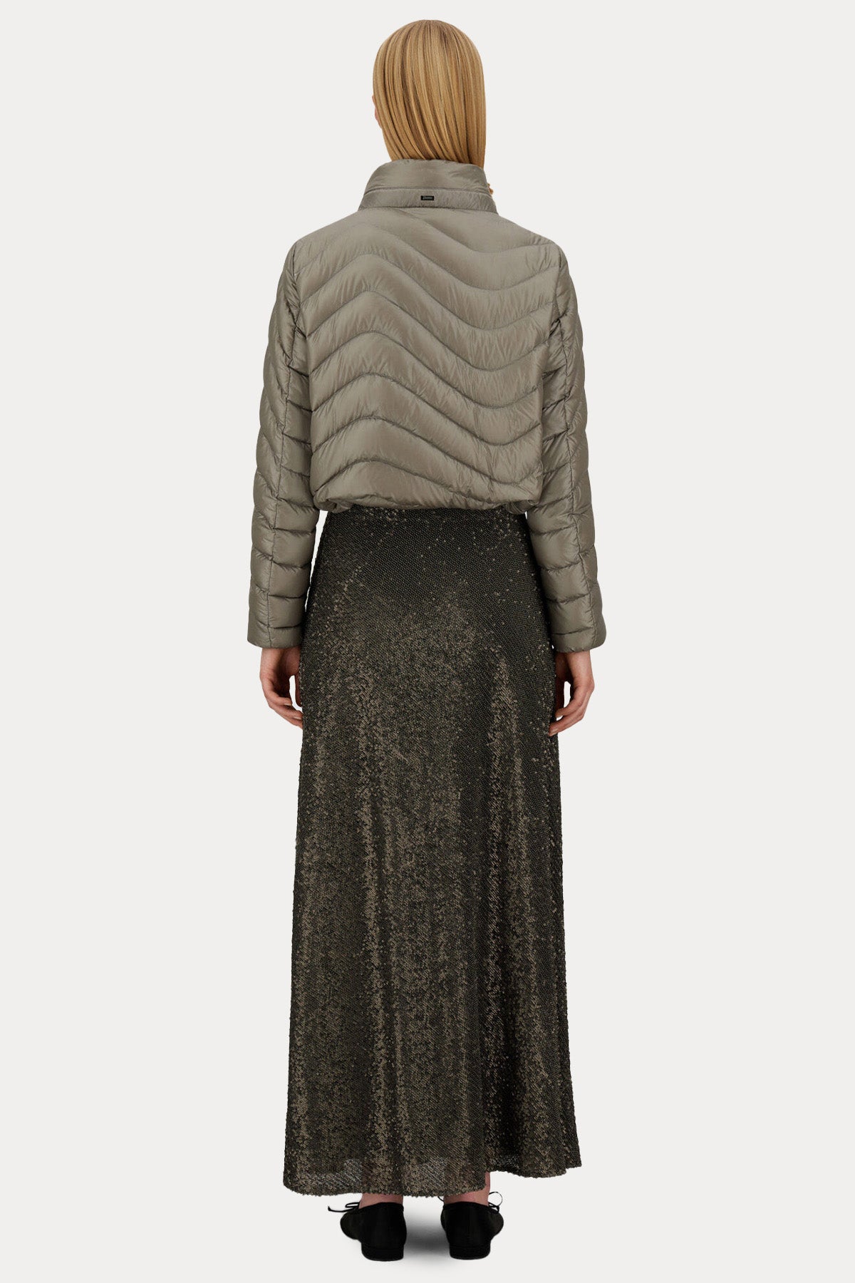 Herno Resort Büzgülü Yaka İnce Puffer Mont Ceket