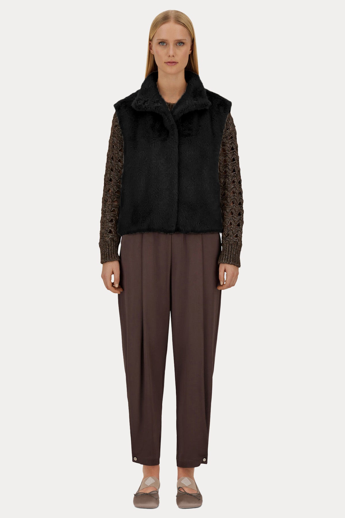 Herno Resort Regular Fit Peluş Yelek