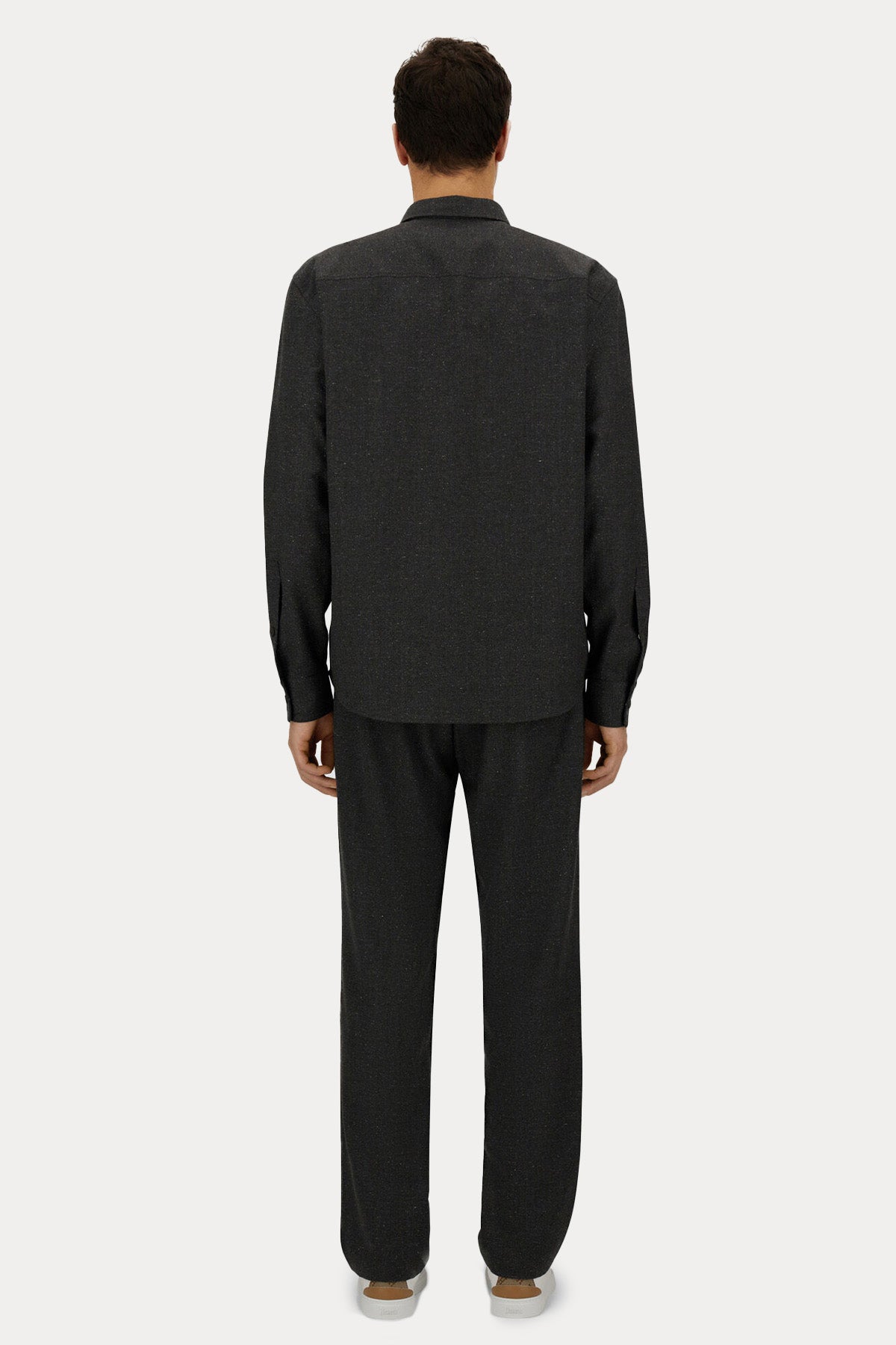 Herno Resort Regular Fit Klasik Yaka İpek Yün Gömlek