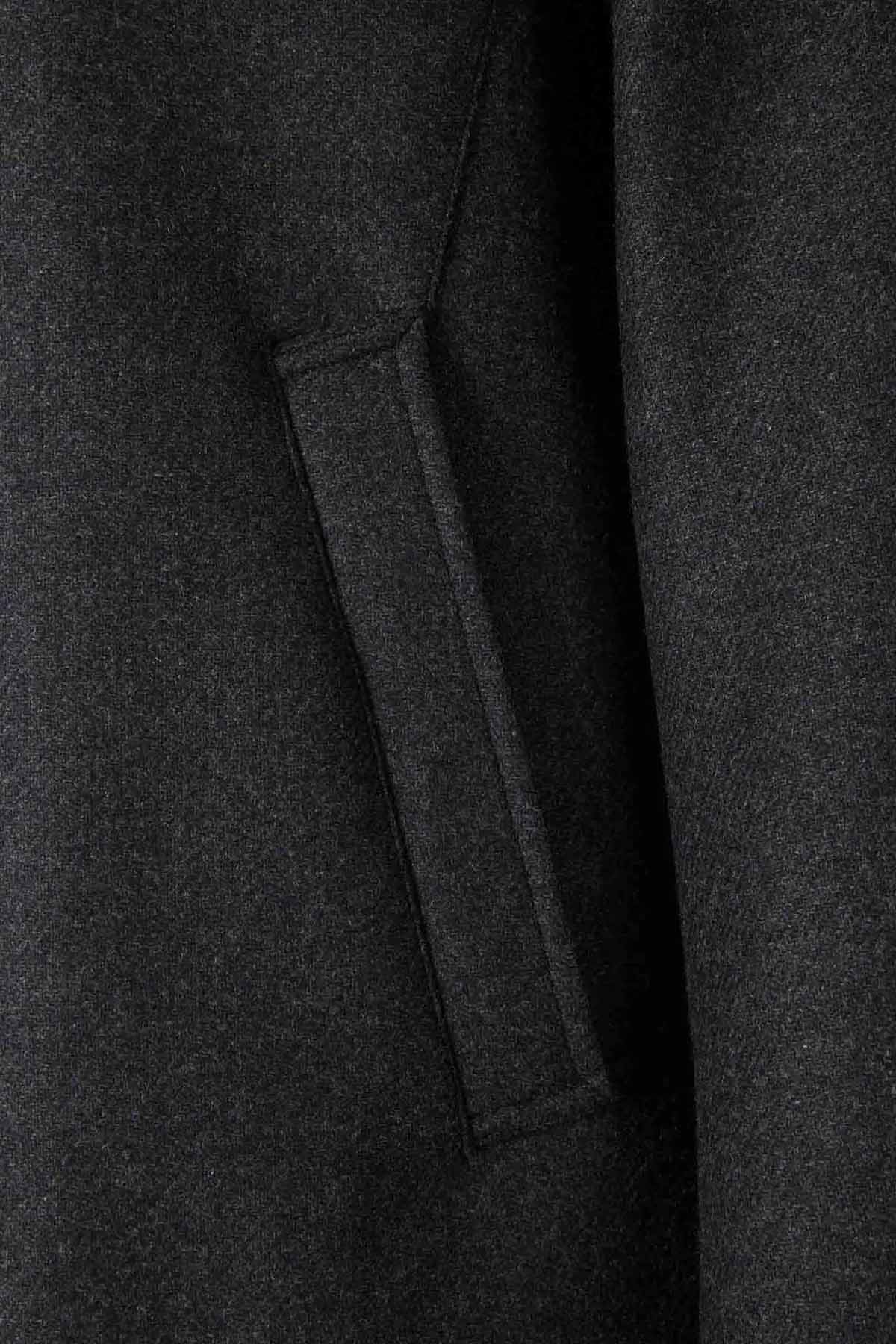 Herno Peluş Yaka Yün Kaban