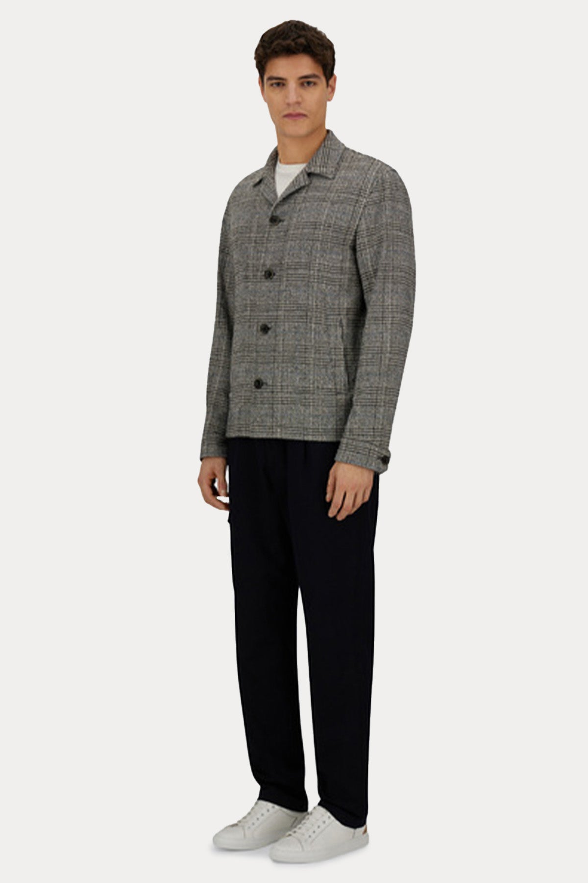 Herno Resort Ekose Desenli Yün Ceket