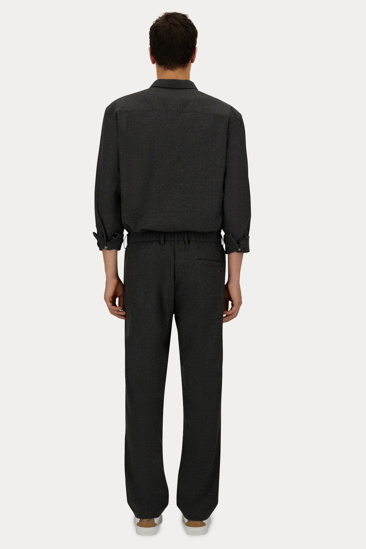 Herno Resort Regular Fit Beli Lastikli Tek Pile Yün Pantolon